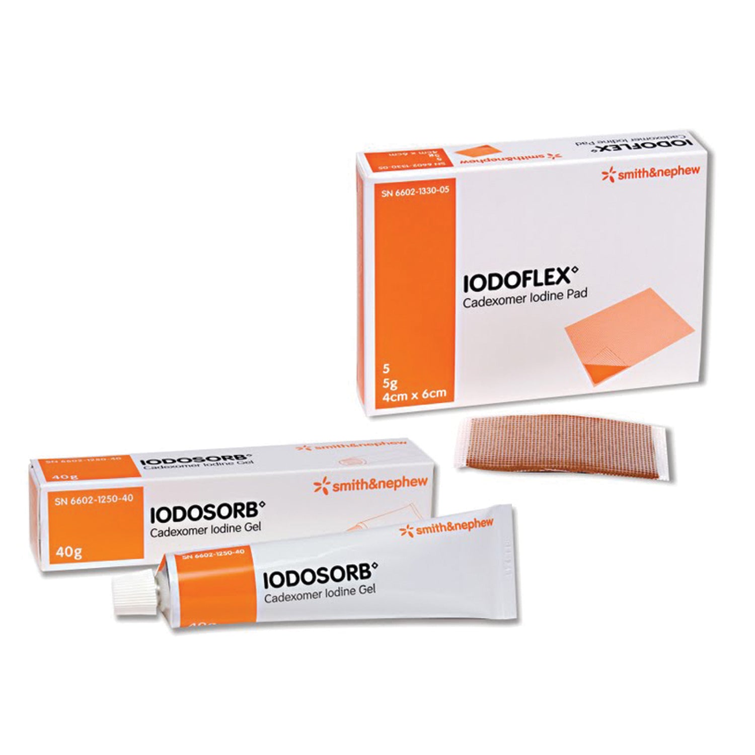 6602134010 - Smith & Nephew, Inc. - Iodoflex Wound Pad, 3 x 10gm (0.9% Cadexomer iodine), 3/bx, 12bx/cs (US Only)    , cs