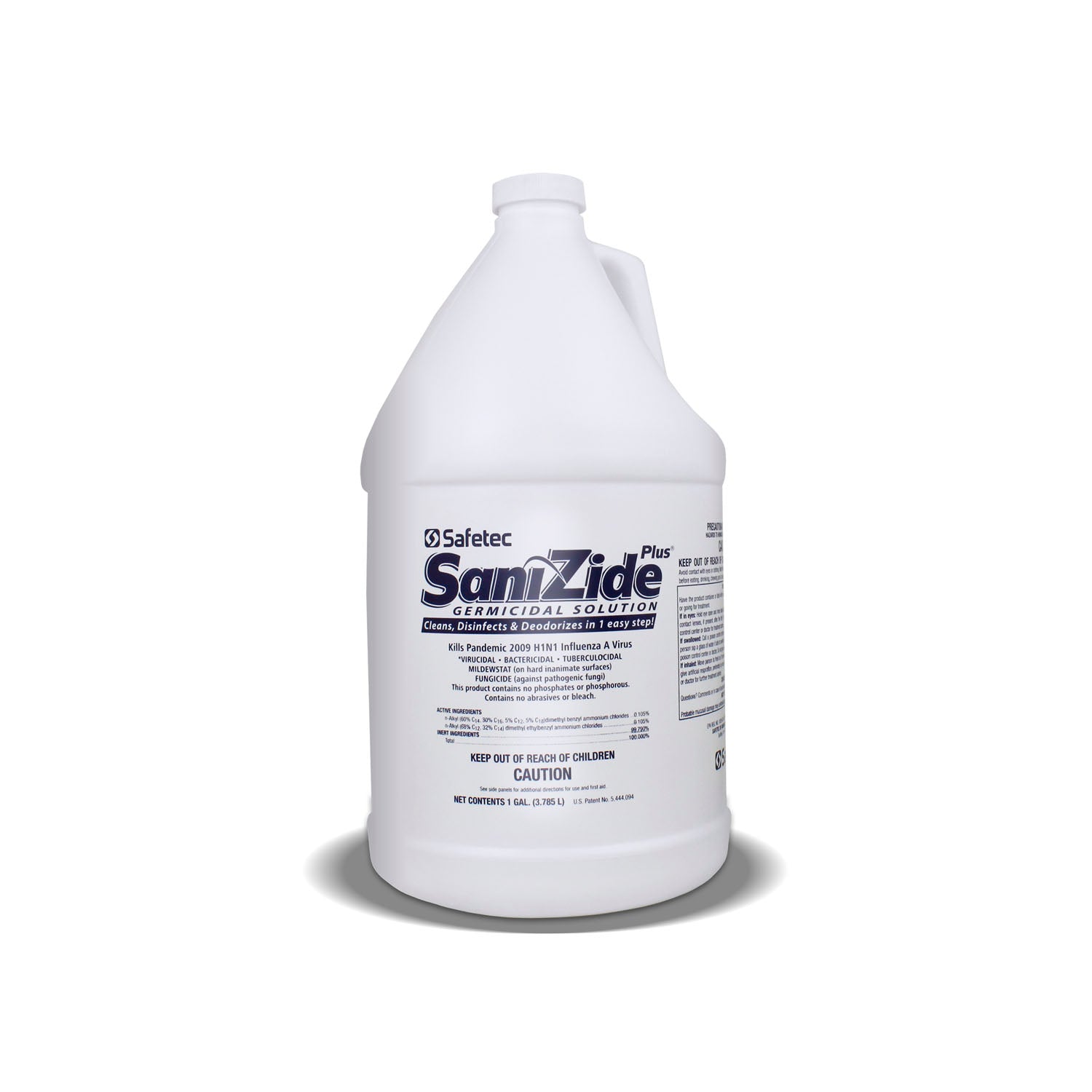 34815 - Safetec of America - SaniZide Plus, botella de 1 galón, 4/caja (no disponible para la venta en Canadá), caja