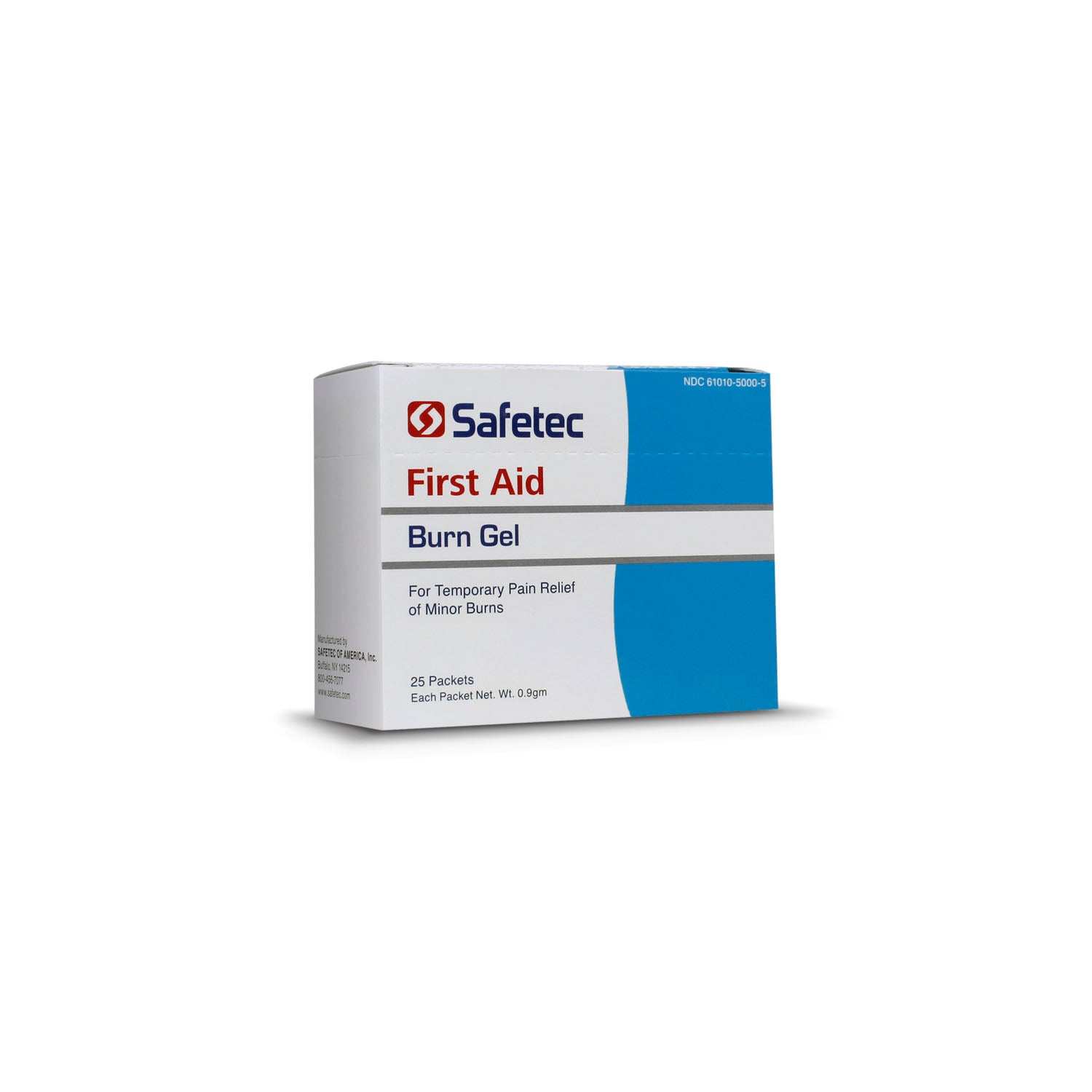50006 - Safetec of America - Burn Gel, .9g Pouch, 25 pch/bx, 36 bx/cs (Not Available for Sale into Canada)    , cs