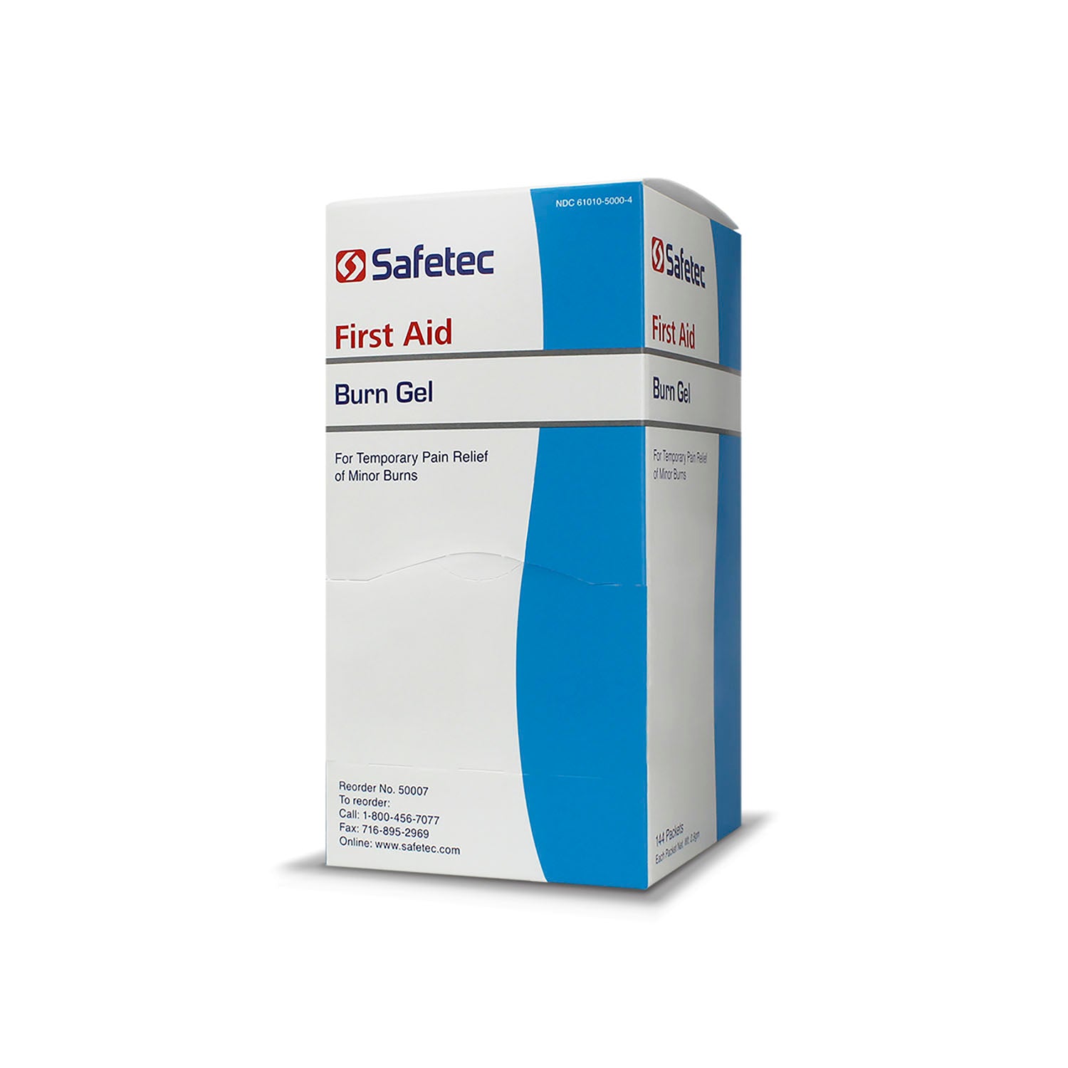 50007 - Safetec of America - Burn Gel, .9g Pouch, 144 pch/bx, 12 bx/cs (Not Available for Sale into Canada)    , cs