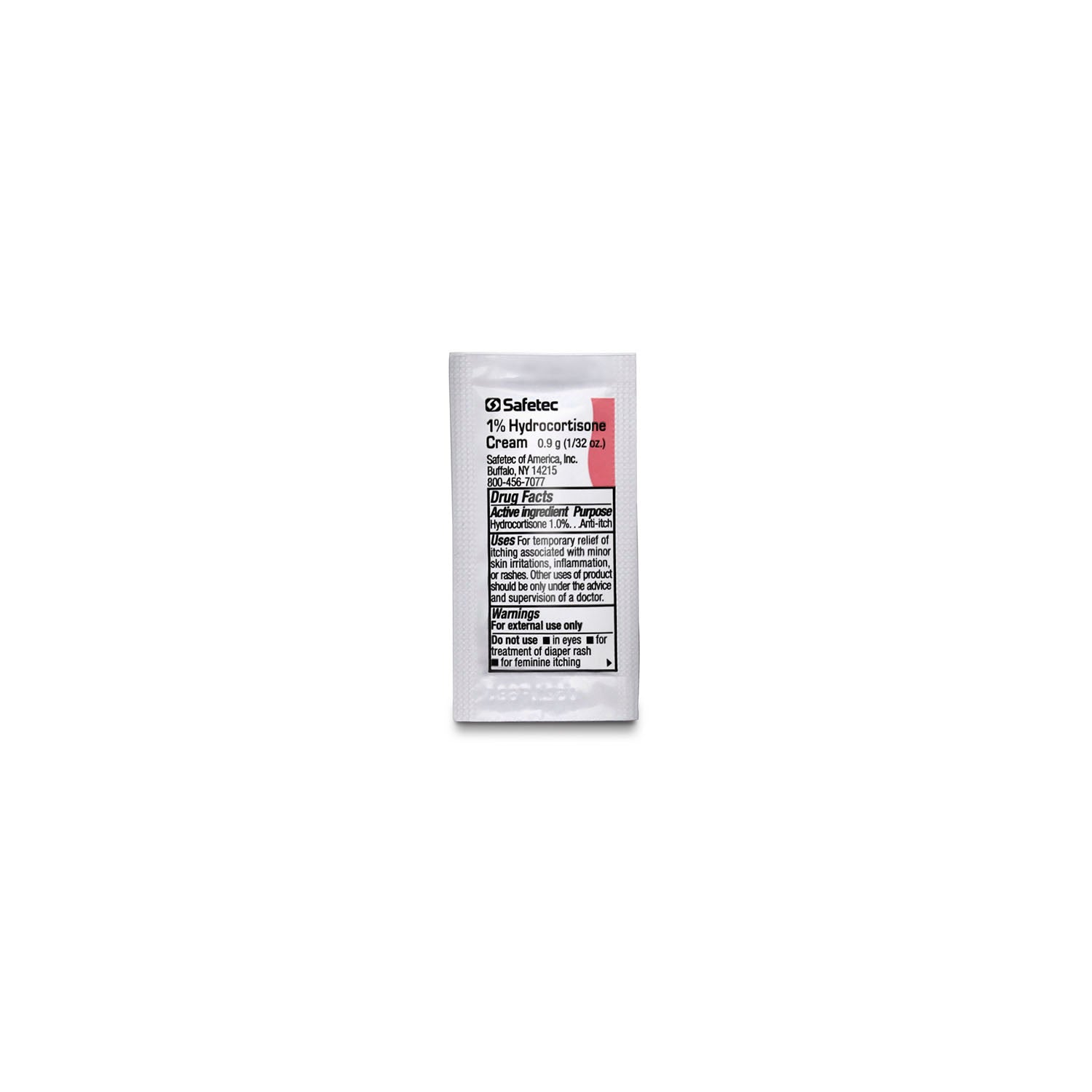 53104 - Safetec of America - 1% Hydro Cream, 0.9g Pouch, Bulk, 2000/cs (Not Available for Sale into Canada)    , cs