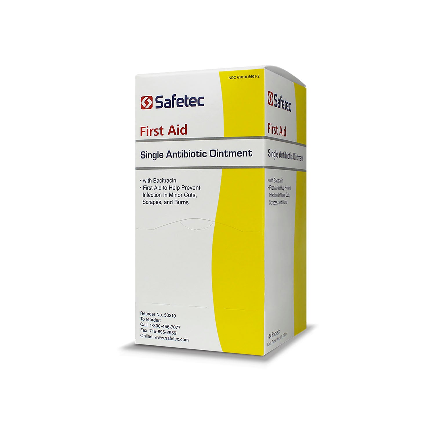 53310 - Safetec of America - Single Bacitracin .9 Pouch, 144 pch/bx, 12 bx/cs (Not Available for Sale into Canada)    , cs