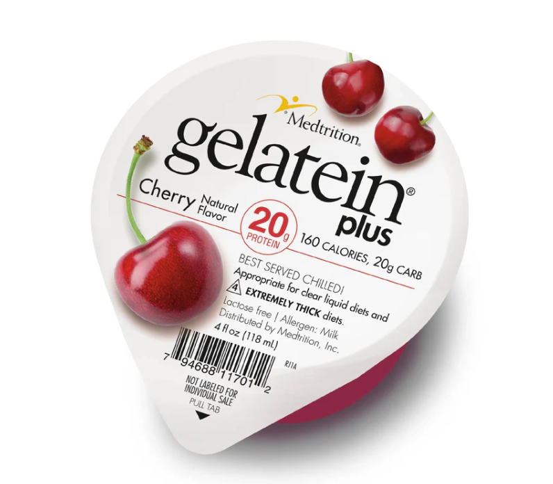 1010081 - Gelatein - Gelatein Plus Oral Supplement Cherry Flavor Gel 4 oz. Cup, 11701, Case of 36, (CS)