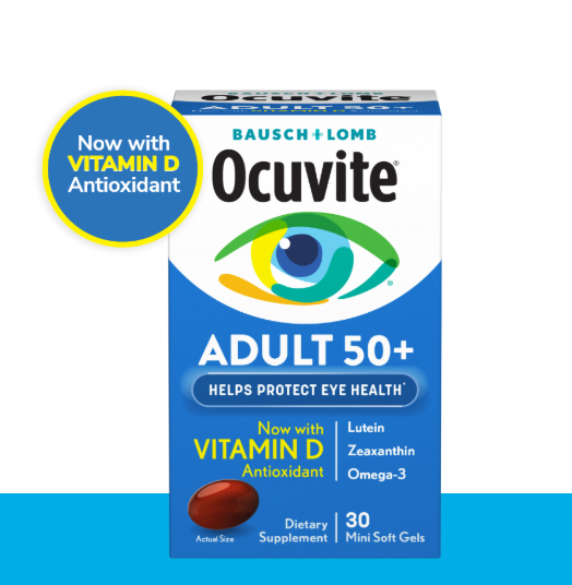 902215 - Ocuvite - Multivitamin Supplement Ocuvite Adult 50+ Ascorbic Acid / Vitamin E 30 IU - 150 mg Strength Softgel 50 Bottle of 1, (BT)