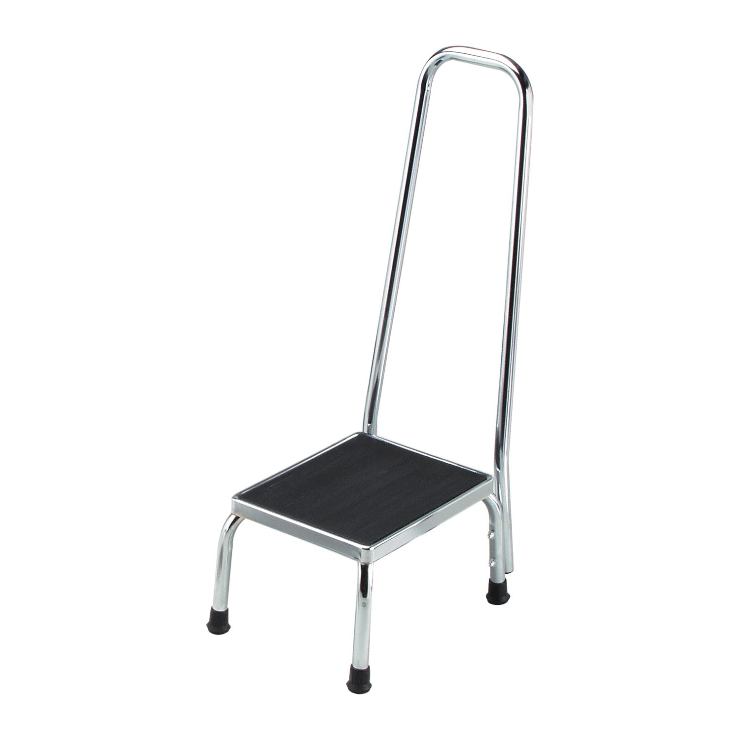 4349 - Dukal Corporation - Footstool with Handrail, 11" x 14" Platform, Chrome (12 ea/plt)    , ea
