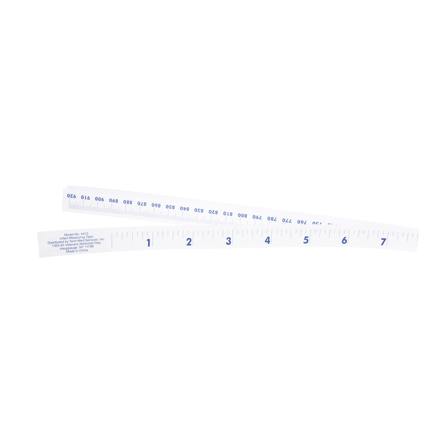 4412 - Dukal Corporation - Cinta métrica de papel, 36", desechable, de alto gramaje, con marcas azules, 1000/caja
