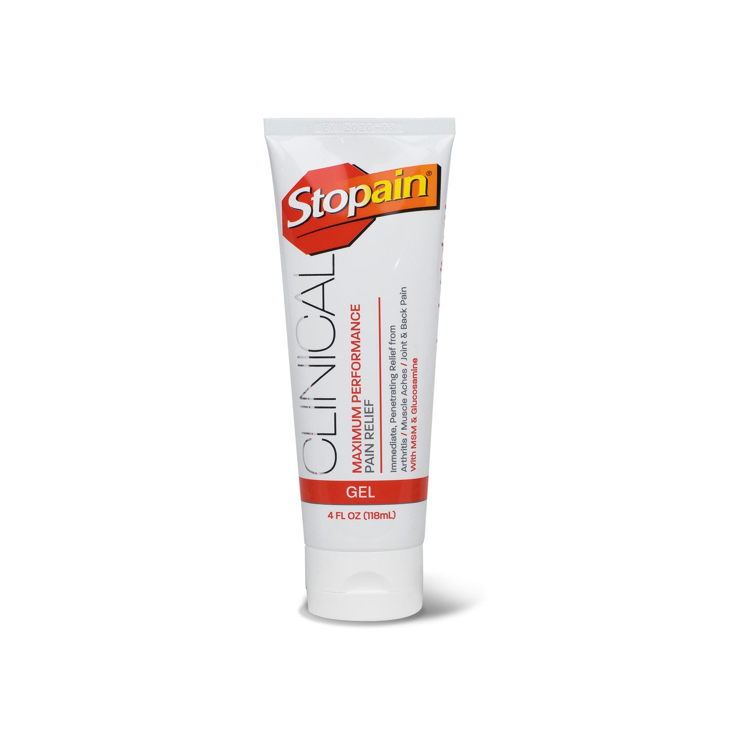 N975-04 - Stopain® Clinical - Stopain® Clinical Gel 4 fl. oz. Tube, 24/cs (US SALES ONLY) (For resale to Healthcare Professionals only. Prices should only be viewable when a healthcare professional is logged in to an account on a dealer’s website. Produc