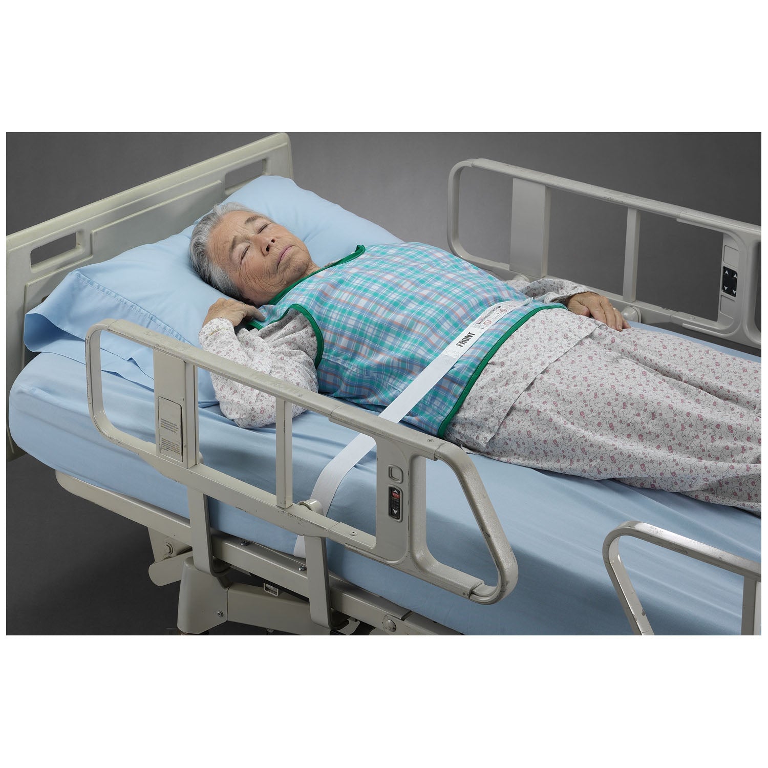3060L - TIDI Products, LLC - Posey Vest Restraint, Hook and Loop Closures, 2-Strap, Polyester/Cotton, Blue, Large (Continental US + HI Only)    , ea