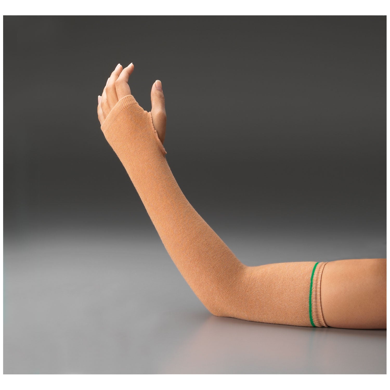 6000 - TIDI Products, LLC - Mangas de piel, medianas, 16 1/2" de largo, 11" de circunferencia, claras, banda verde (solo EE. UU. continentales + HI), pr