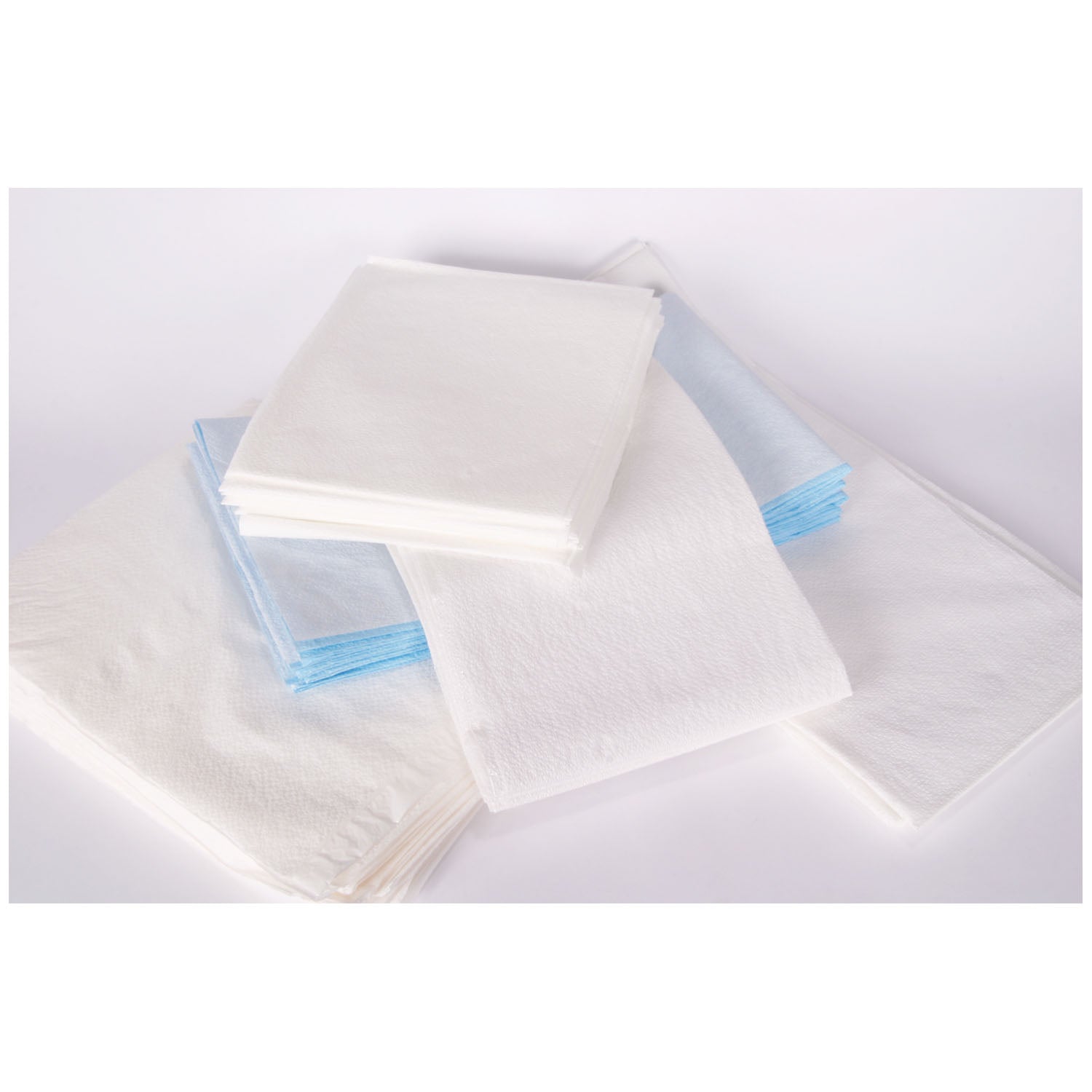 980927 - TIDI Products, LLC - Sábana drapeada, tejido/poliéster, 40" x 72", azul, 50/caja (40 cajas/placa)