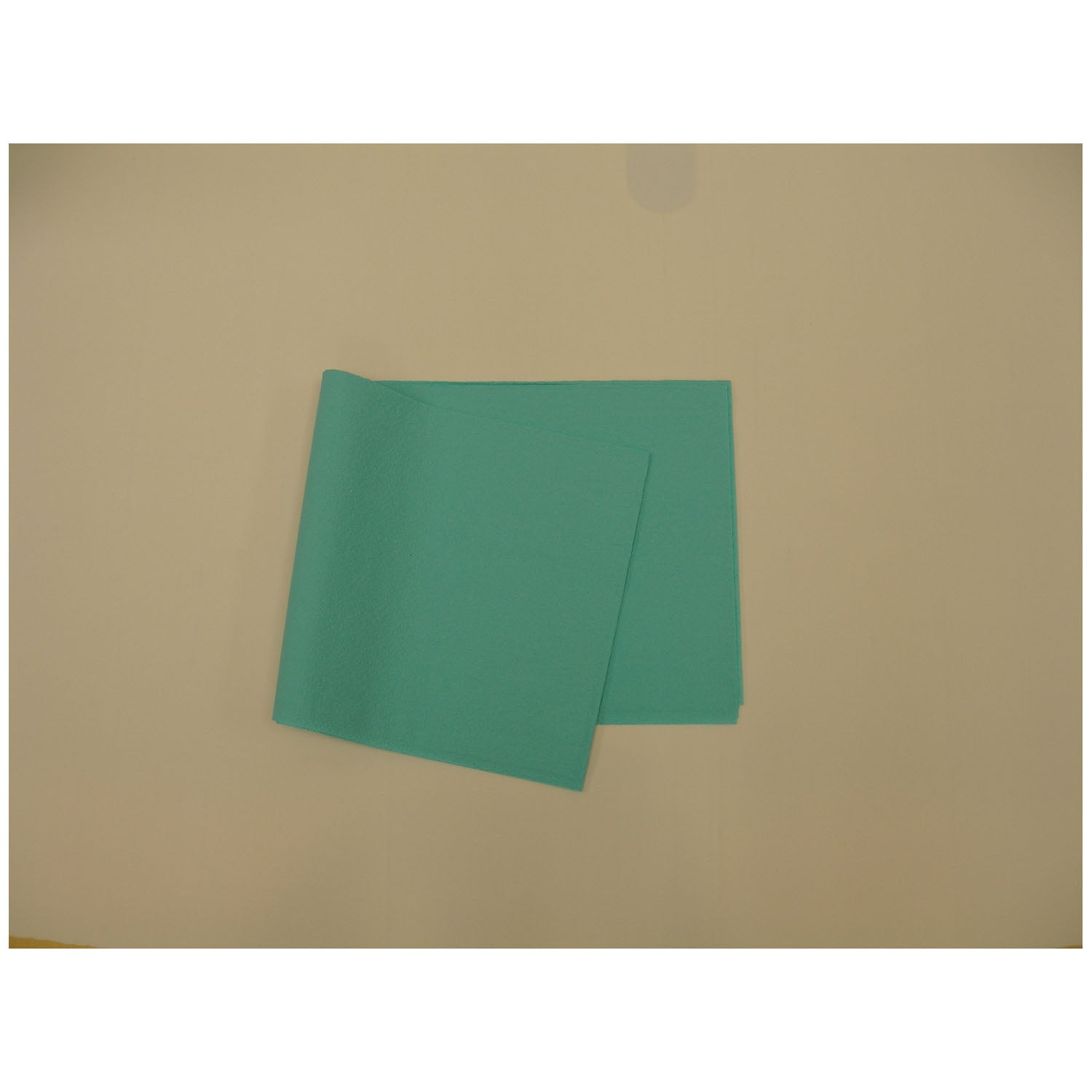 918321 - TIDI Products, LLC - Sábana drapeada de poliéster de 2 capas, 40" x 48", verde azulado, 100/caja