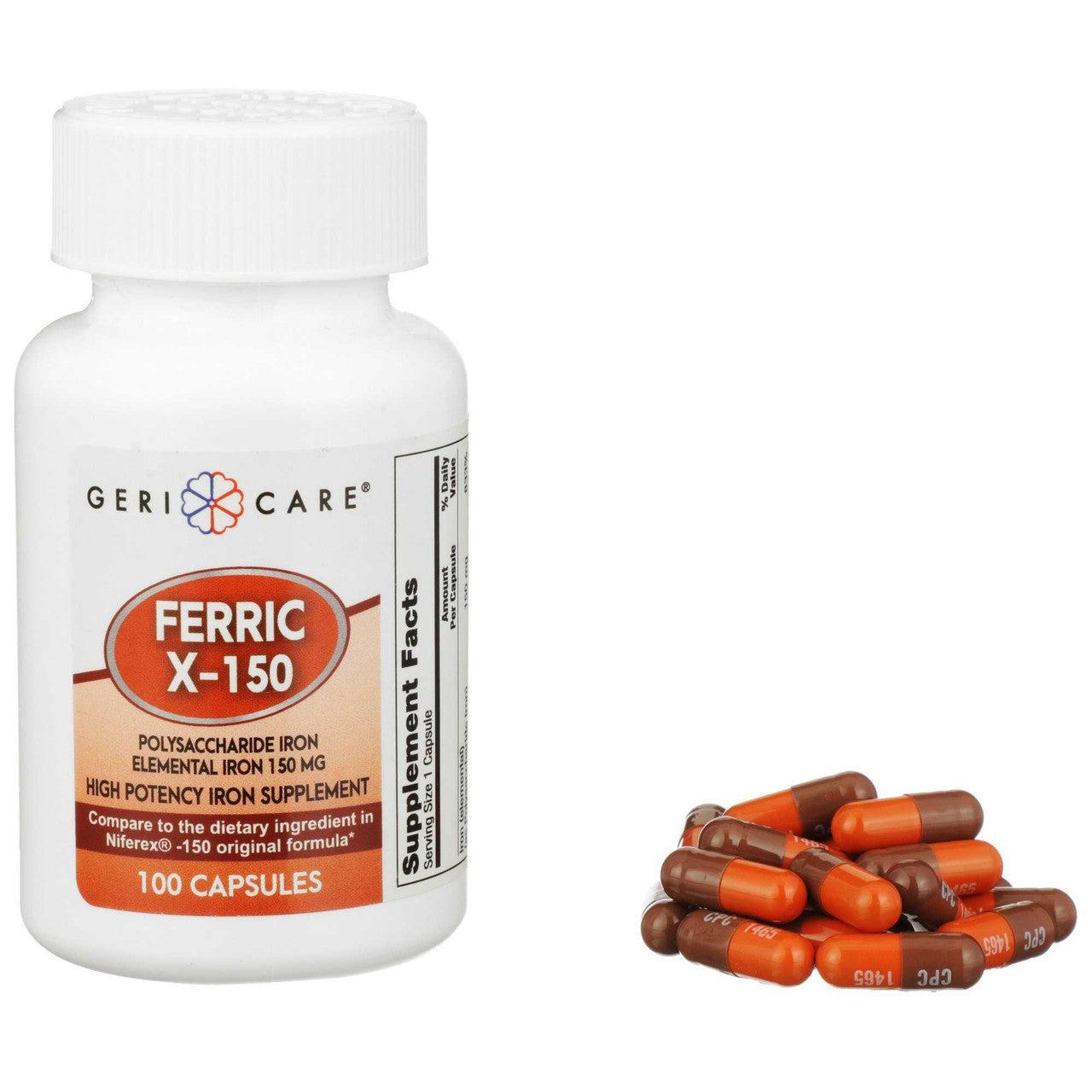 689194 - Geri-Care - Geri-Care Iron 150 mg Strength Capsule 777-01-GCP Case of 12, (CS)