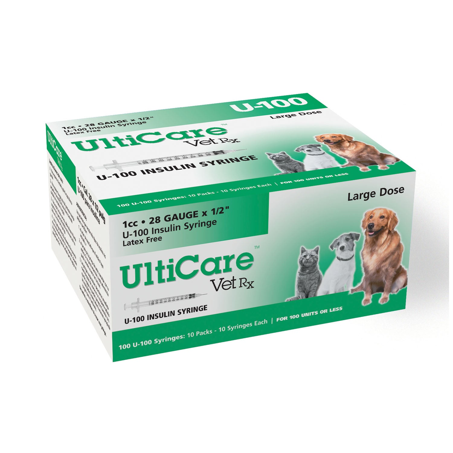 08210 - UltiMed, Inc. - U-100 Syringe, 28G x ½", 1cc, 100/bx    , bx