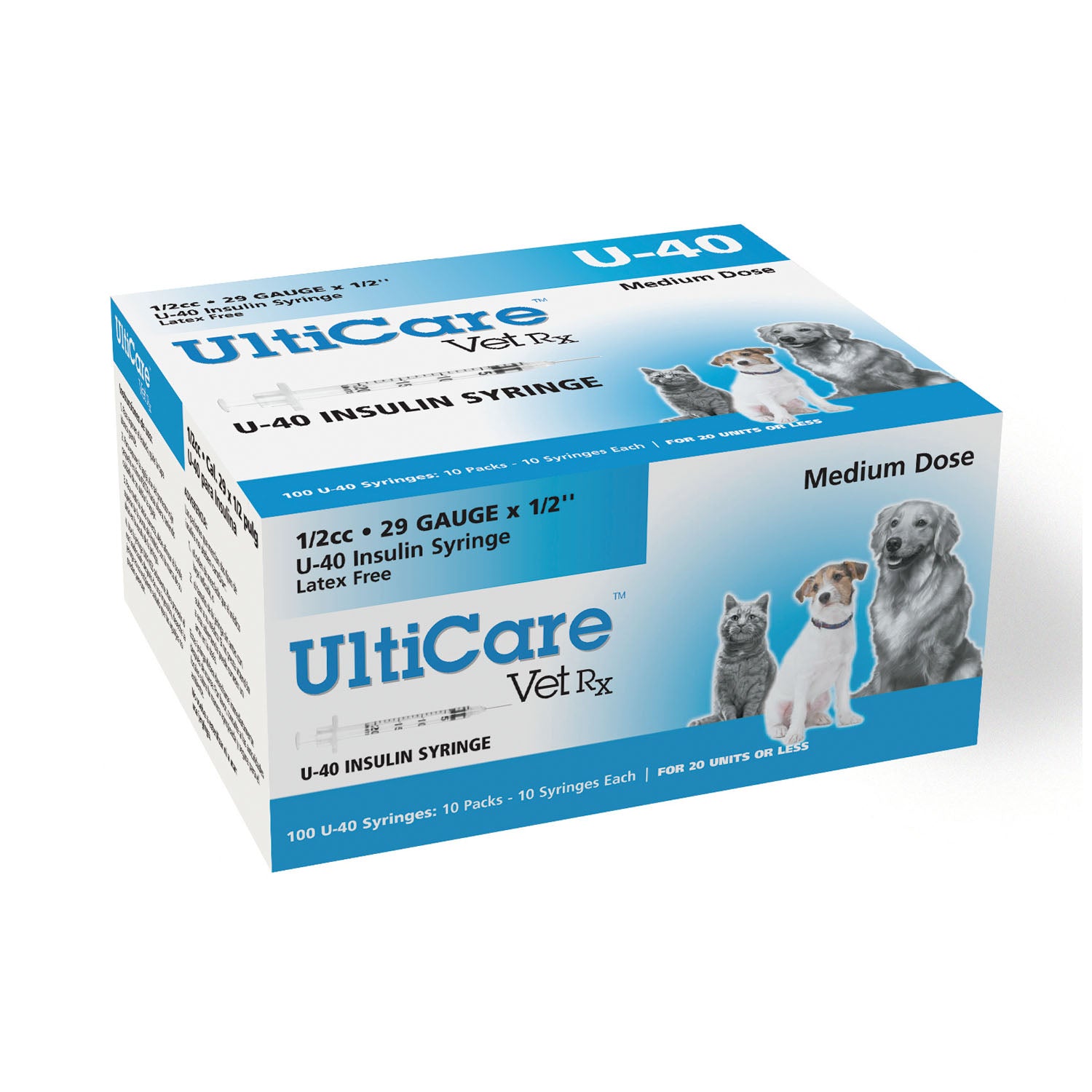 09260 - UltiMed, Inc. - Jeringa U-40, 29G x ½", 1/2cc, 100/caja