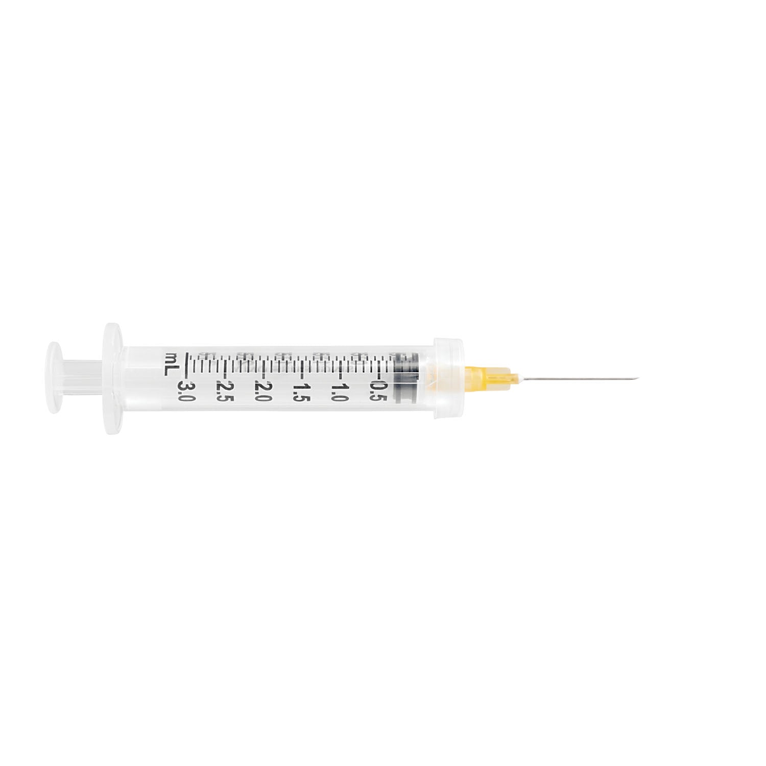 63008 - UltiMed, Inc. - 安全注射器，可拆卸針頭，3毫升，25G x 1”，100支/盒（產品接近保質期；不可退貨），盒