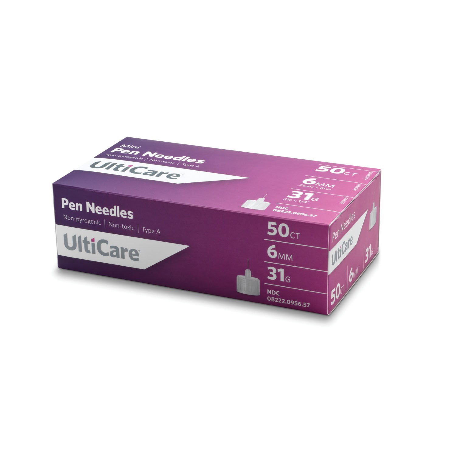 9565 - UltiMed, Inc. - Pen Needle, 6mm Depth, 31G x ¼", 50/bx    , bx