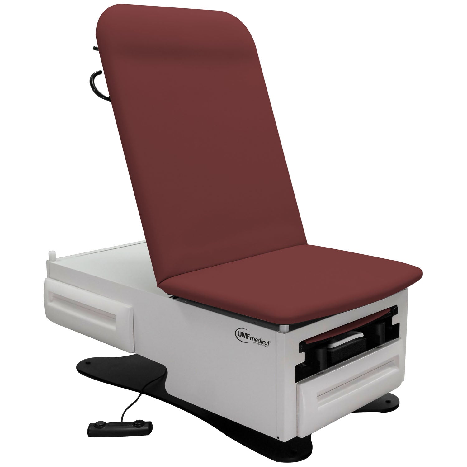 3002 - UMF Medical - Exam Table, ADA Model 3002 with Pneumatic Backrest, Seamless Upholstered Top, Stirrups, Foot Control, Front Storage Drawer, Rear Reversible Storage Drawer, Available in 16 colors (DROP SHIP ONLY)    , ea