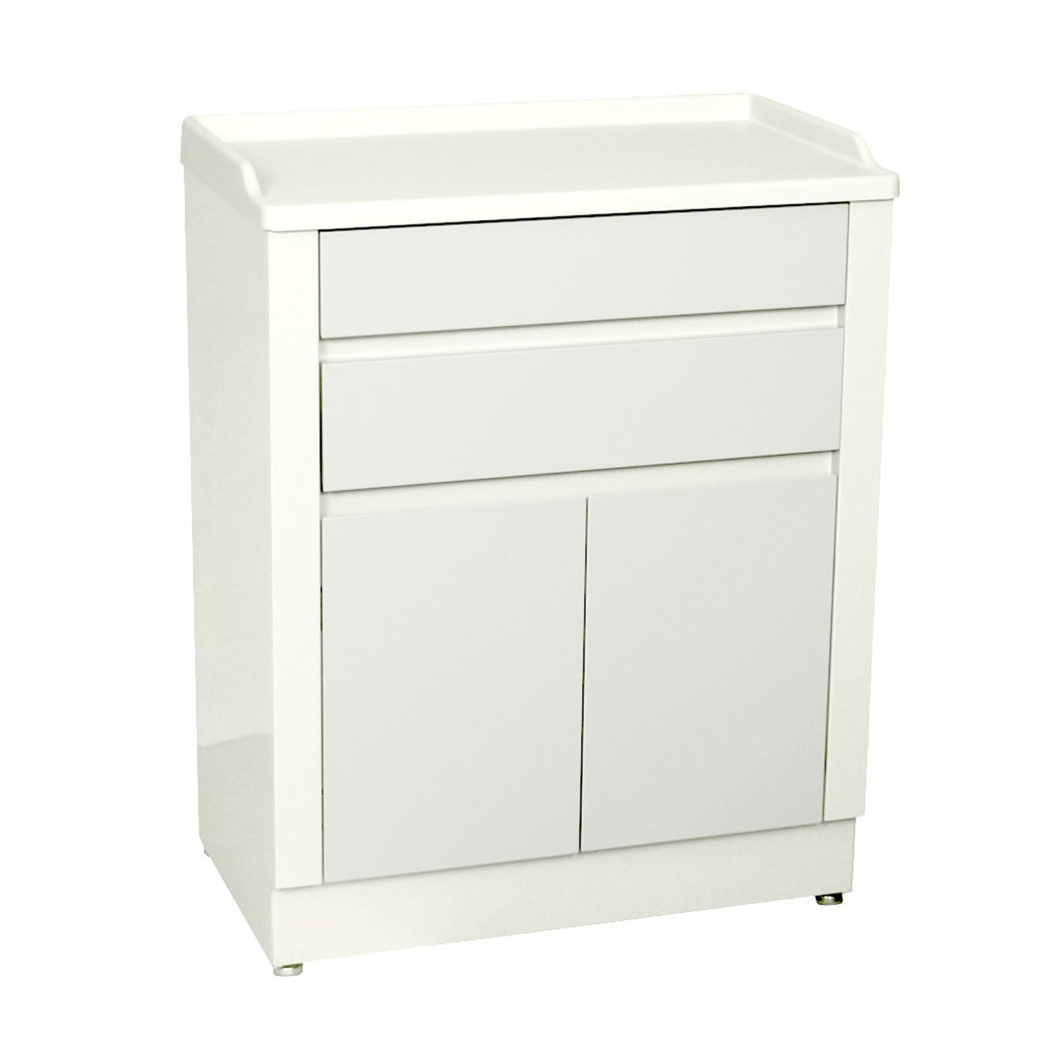 6120 - UMF Medical - Gabinete de tratamiento, 6120, dos (2) puertas, dos (2) cajones, un (1) estante, 27" de ancho x 34" de alto x 16.5" de profundidad, blanco silencioso (SOLO ENVÍO DIRECTO), c/u