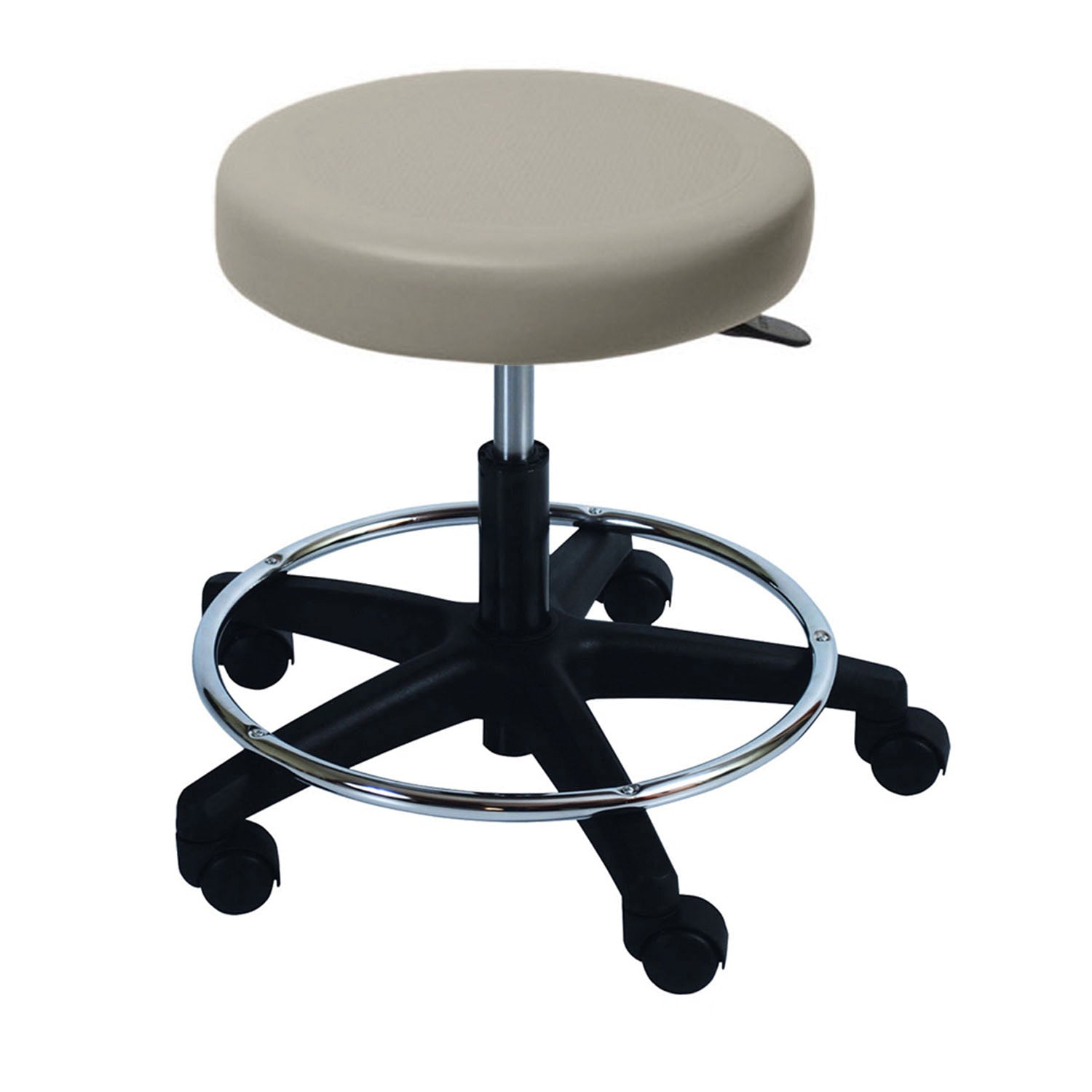 6743 - UMF Medical - Ultra Comfort Stool with Foot Ring, Air Spring Height Adjustment with Soft Rubber Casters, Seamless Upholstery with PreFixx® Protective Finish for Infection Prevention, Available in 16 Colors (DROP SHIP ONLY)    , ea