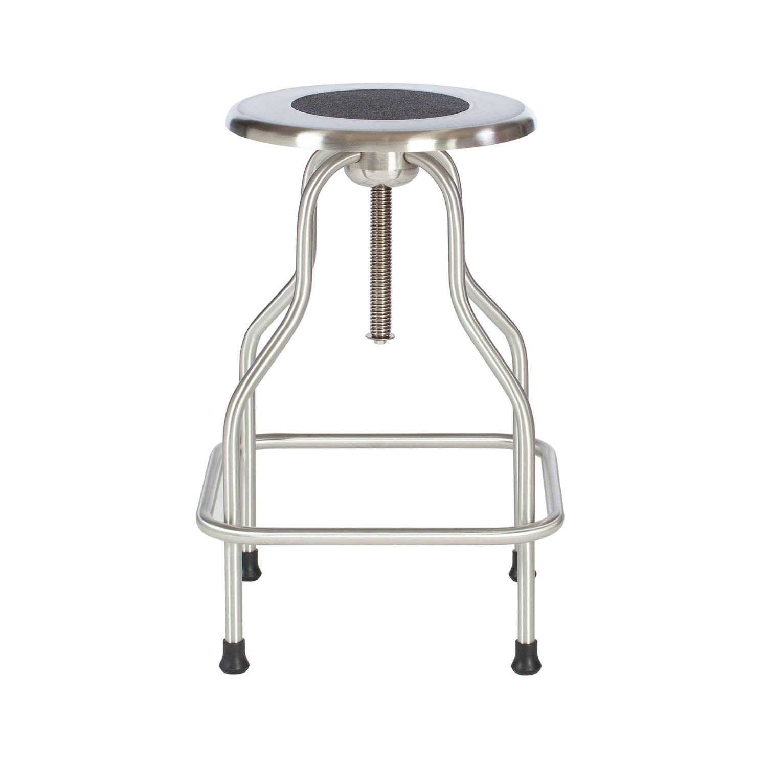 SS6701NC - UMF Medical - Revolving Stool, Stainless Steel with Ring Foot Rest, No Back, Seat Height 25" - 31", Non-Corrosive Model (DROP SHIP ONLY)    , ea
