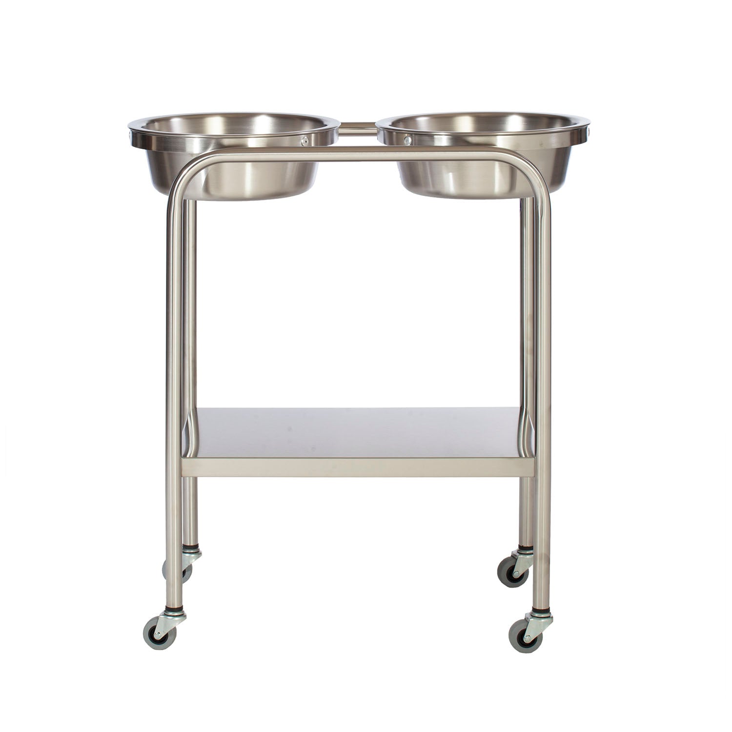 SS8360 - UMF Medical - Twin, Basin Stand wiith Shelf, Stainless Steel (DROP SHIP ONLY)    , ea