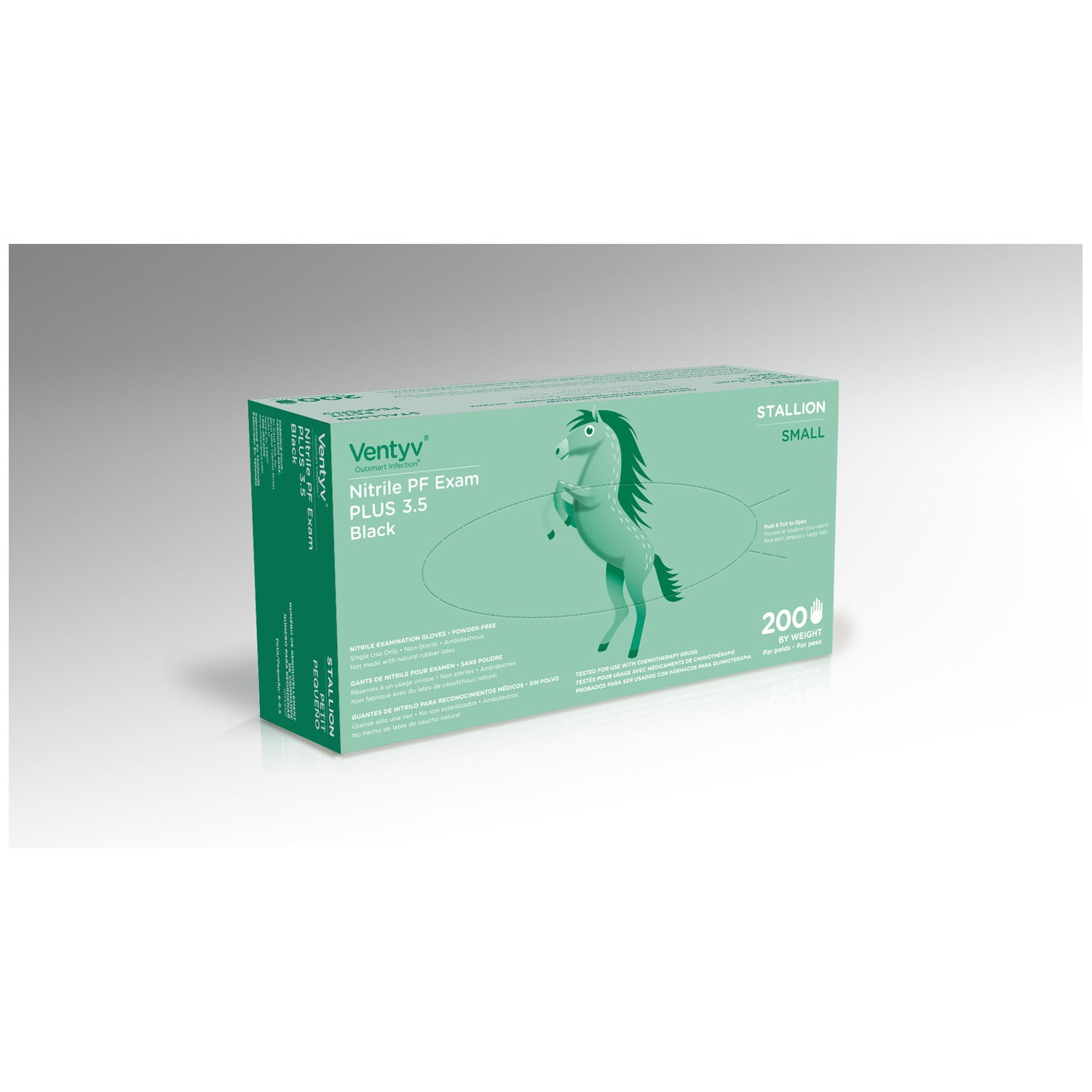 10319107 - Ventyv - Glove, Exam, Nitrile, Plus, Stallion, Powder-Free, Small, 100/bx, 10bx/cs (Continental US Only) (Item on Manufacturer Backorder - Inventory Limited when Available)    , cs