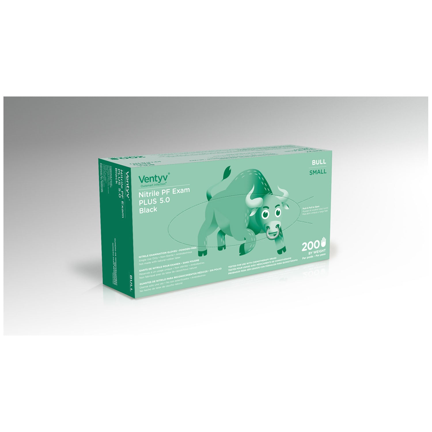10319108 - Ventyv - Glove, Exam, Nitrile, Plus, Bull, Powder-Free, Small, 100/bx, 10bx/cs (Continental US Only)    , cs