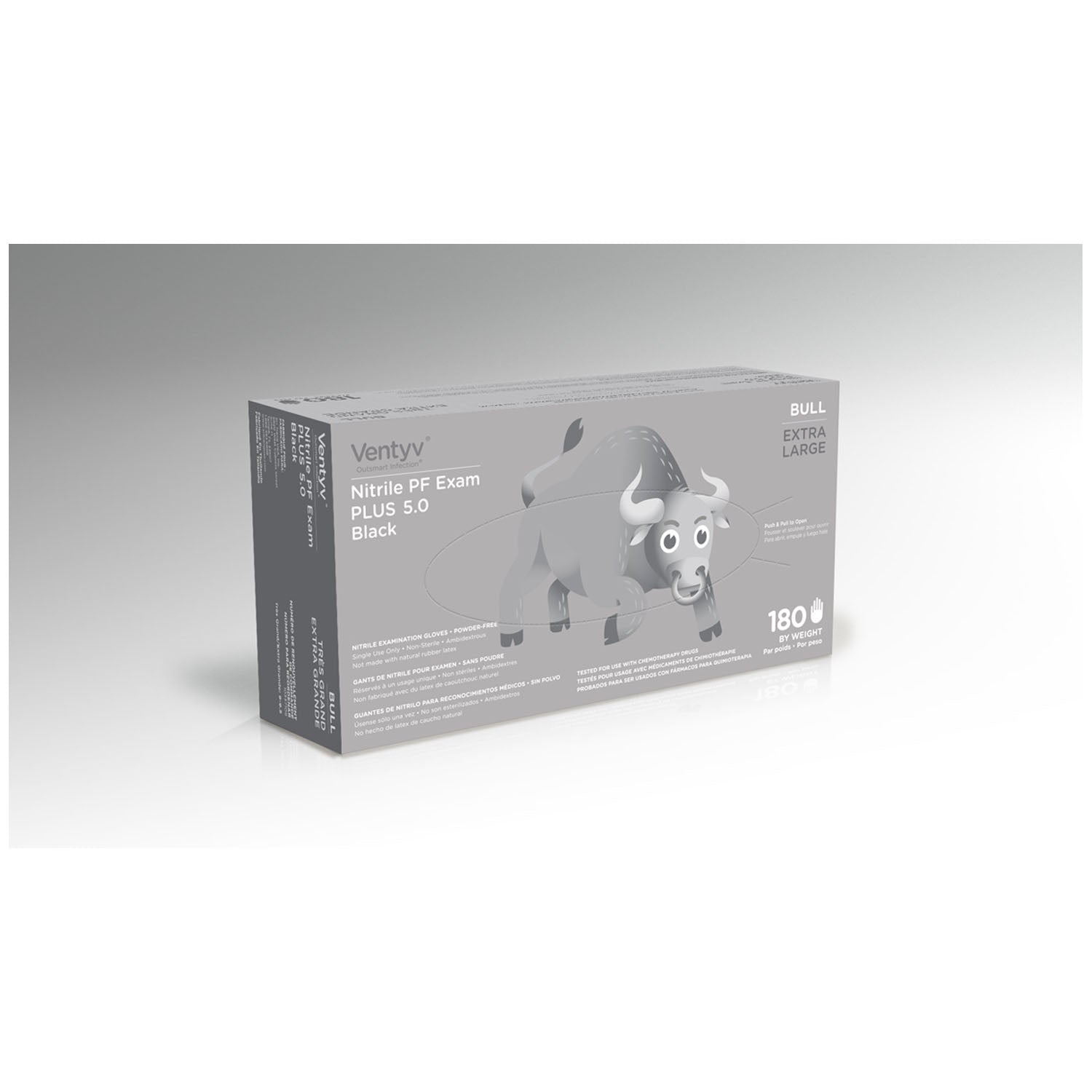 10322108 - Ventyv - Glove, Exam, Nitrile, Plus, Bull, Powder-Free, X-Large, 100/bx, 10bx/cs (Continental US Only)    , cs