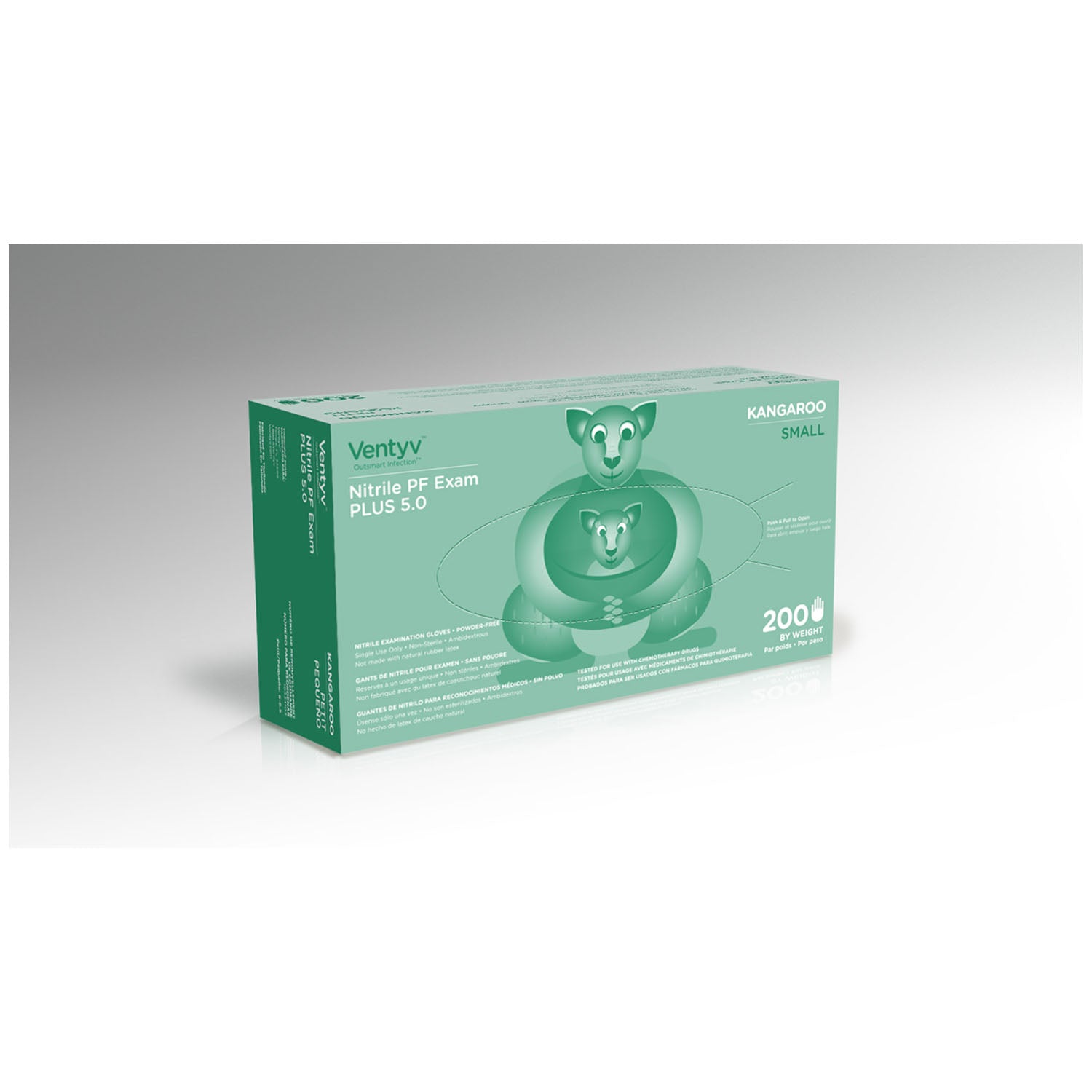 10334103 - Ventyv - Glove, Exam, Nitrile, Powder-Free (PF), Textured Finger Tip, Chemotherapy Tested, Blue, Small, 200/bx, 10 bx/cs (60 cs/plt) (Continental US Only)    , cs