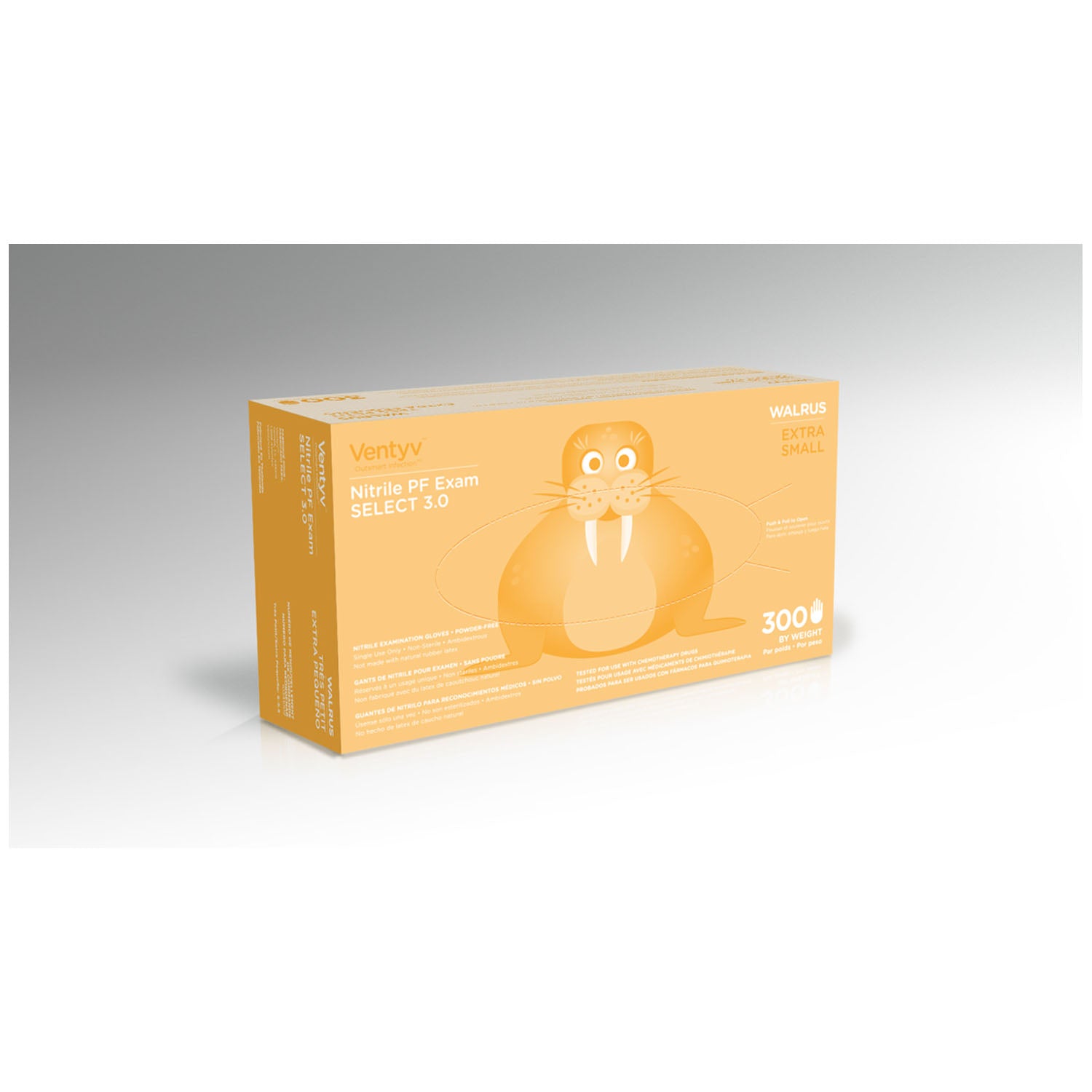 10345102 - Ventyv - Glove, Exam, Nitrile, Powder-Free (PF), Polymer Coated, Textured Finger Tip, Chemotherapy Tested, Cobalt Blue, X-Small, 300/bx, 10 bx/cs (50 cs/plt) (Continental US Only)    , cs