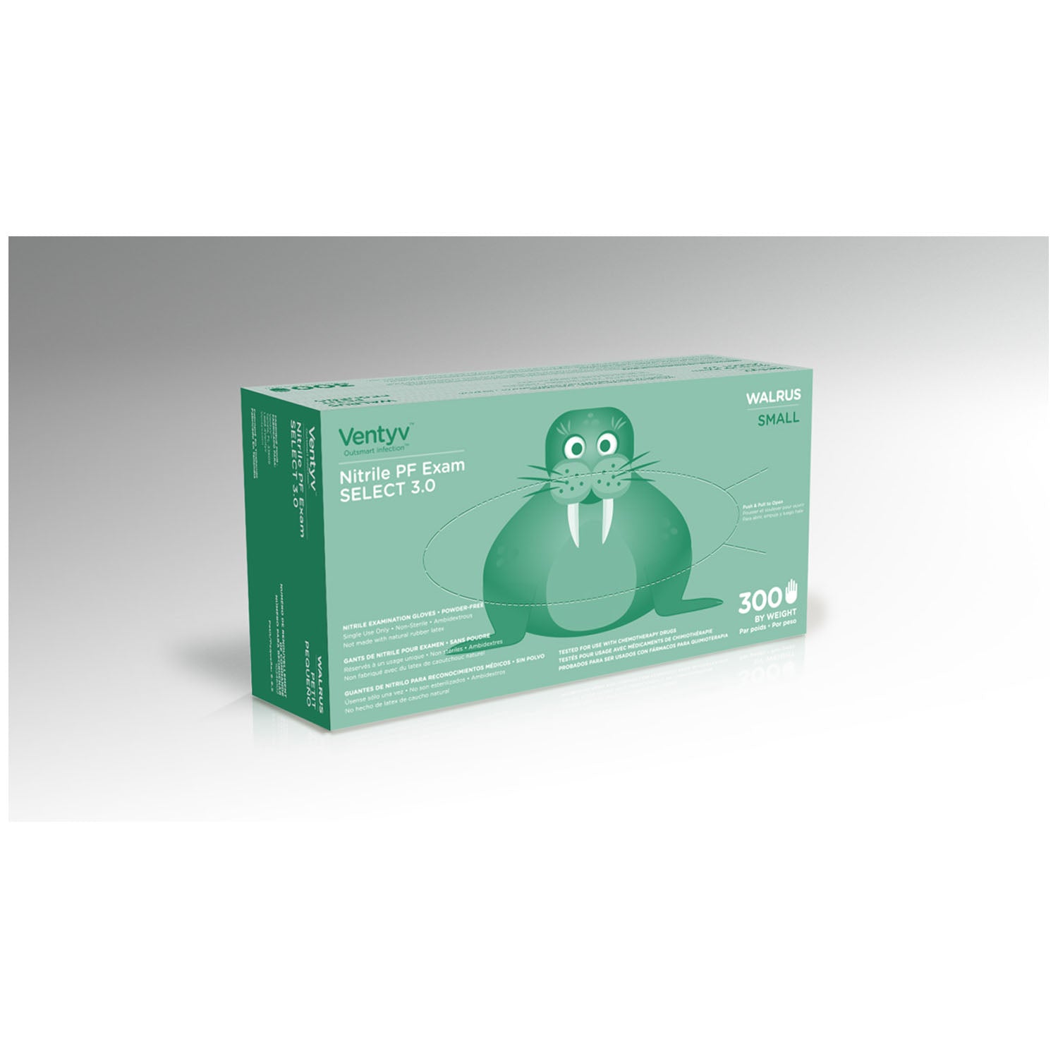 10346102 - Ventyv - Glove, Exam, Nitrile, Powder-Free (PF), Polymer Coated, Textured Finger Tip, Chemotherapy Tested, Cobalt Blue, Small, 300/bx, 10 bx/cs (50 cs/plt) (Continental US Only)    , cs