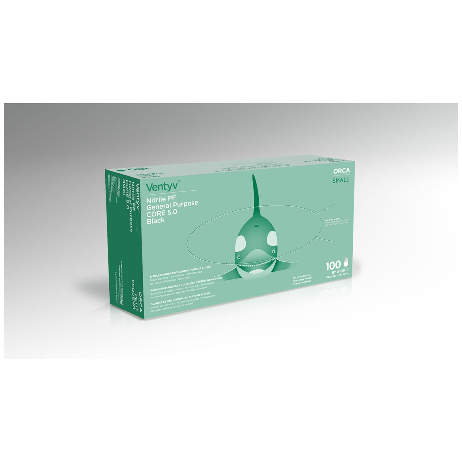 10419106 - Ventyv - Glove, General Purpose, Nitrile, Poly Coated, Textured, Powder-Free (PF), Small, Black, 100/bx, 10 bx/cs (Continental US Only) (Not for use in Healthcare)    , cs