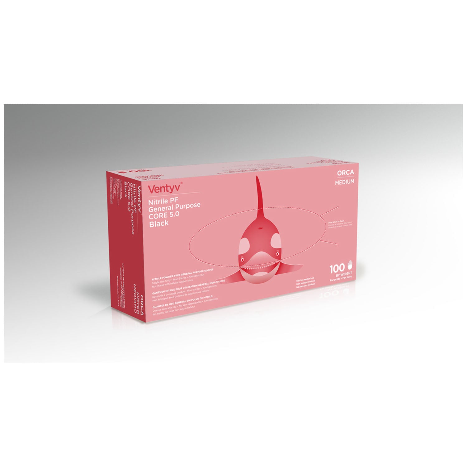 10420106 - Ventyv - Glove, General Purpose, Nitrile, Poly Coated, Textured, Powder-Free (PF), Medium, Black, 100/bx, 10 bx/cs (Continental US Only) (Not for use in Healthcare)    , cs
