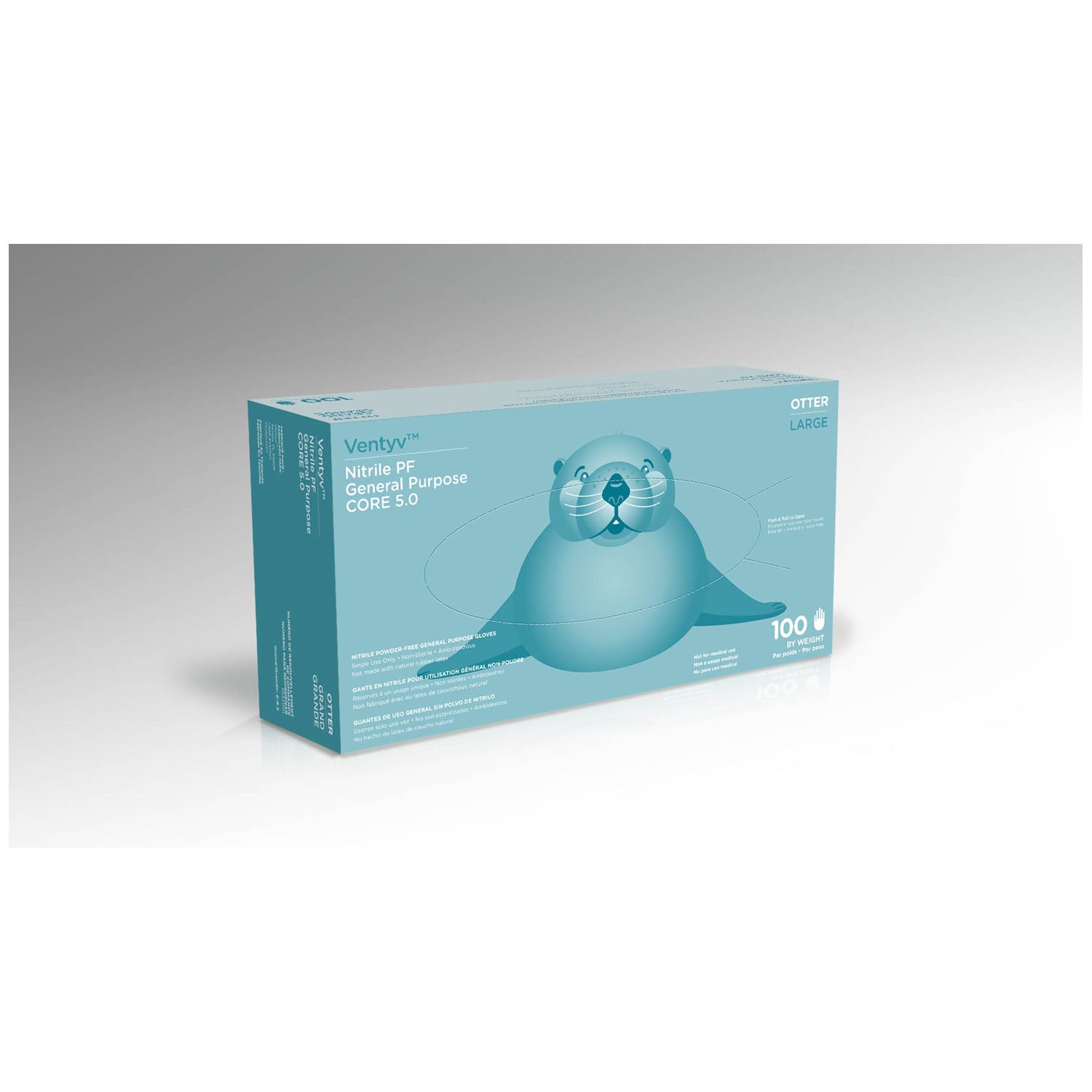 10421101 - Ventyv - Glove, General Purpose, Nitrile, Poly Coated, Textured, Powder-Free (PF), Large, Blue, 100/bx, 10 bx/cs (Continental US Only) (Not for use in Healthcare)    , cs