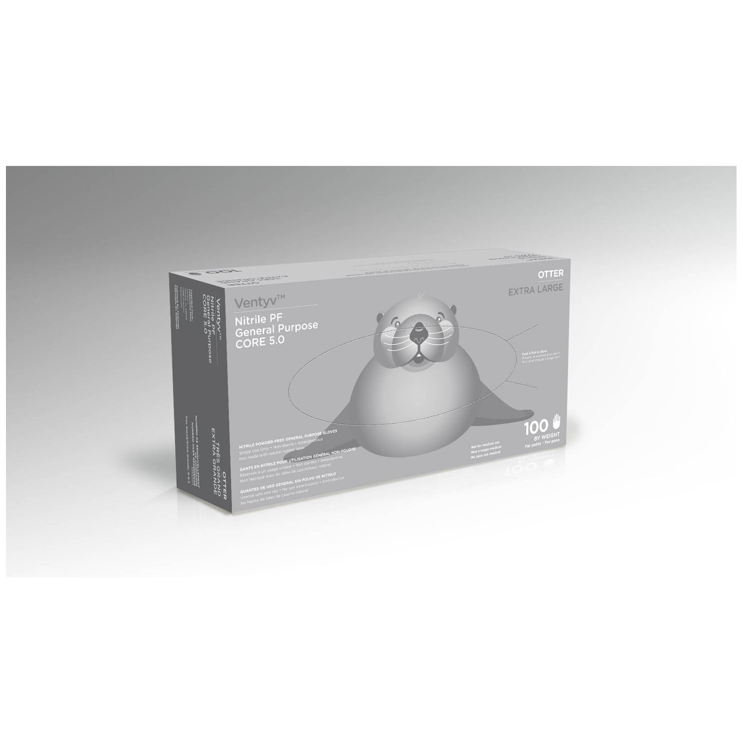 10422101 - Ventyv - Glove, General Purpose, Nitrile, Poly Coated, Textured, Powder-Free (PF), X-Large, Blue, 100/bx, 10 bx/cs (72 cs/plt) (Continental US Only) (Not for use in Healthcare)    , cs