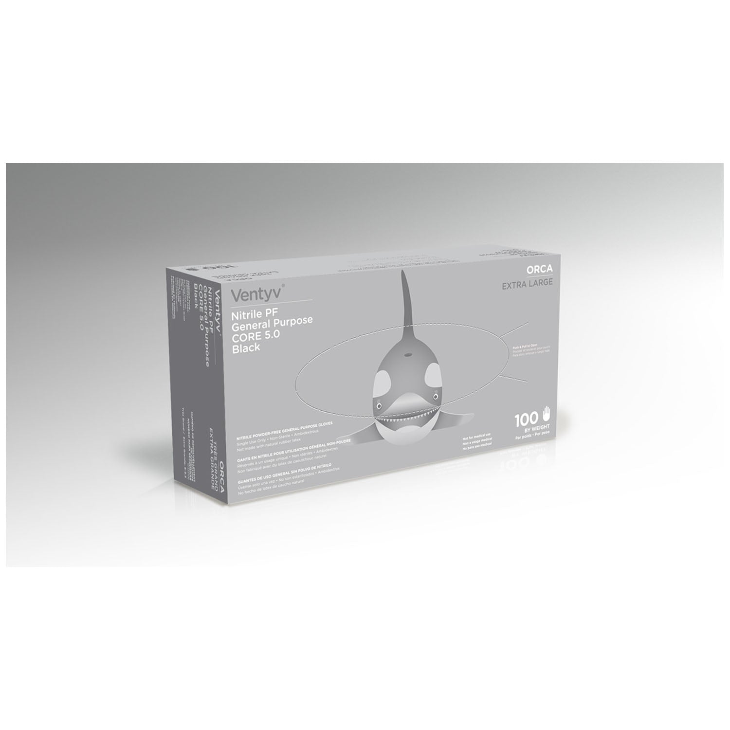 10422106 - Ventyv - Glove, General Purpose, Nitrile, Poly Coated, Textured, Powder-Free (PF), X-Large, Black, 100/bx, 10 bx/cs (Continental US Only) (Not for use in Healthcare)    , cs