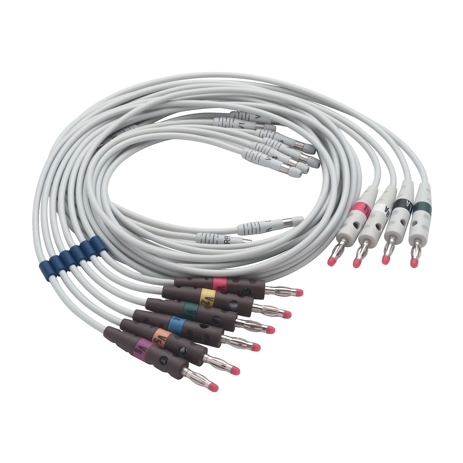 401129 - Hillrom - 10-Lead Replaceable Lead Set, AHA, Banana, CP100 & CP200, For 400293, 4 Limb Leads & 6 Precordial (US Only)    , ea