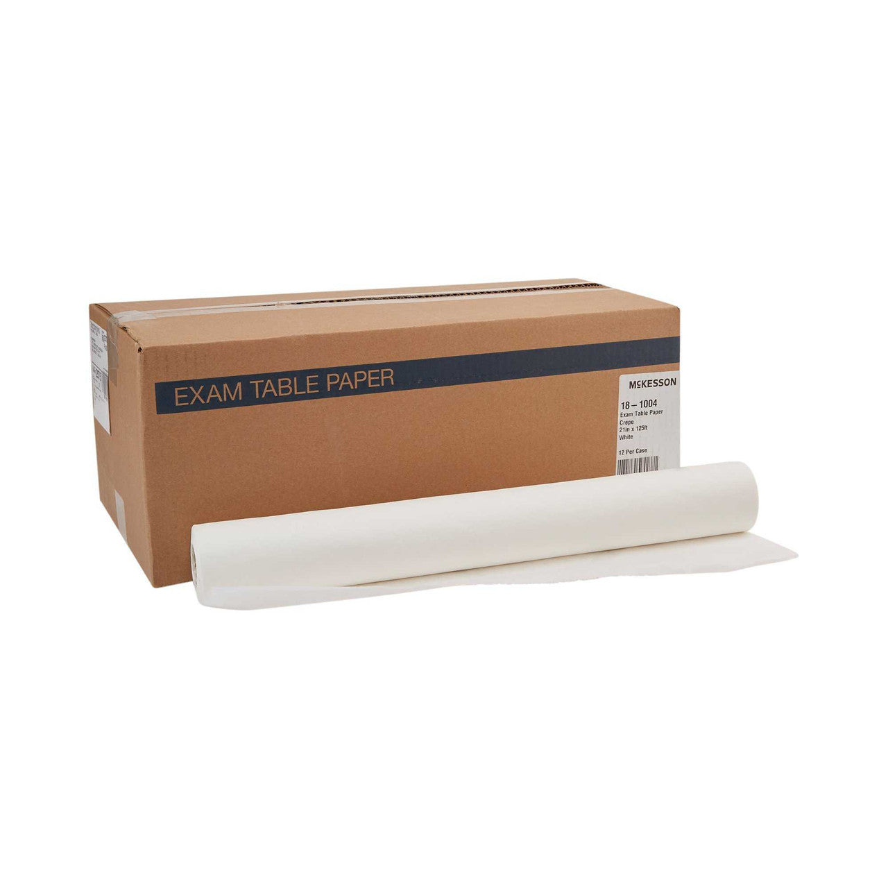 206476 - McKesson - McKesson Table Paper, White, Crepe, 21" x 125 ft, 12 Rolls per Case, Case of 12, (CS)