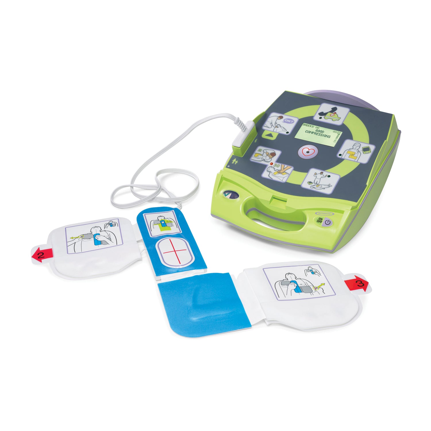 8000-004007-01 - Zoll Medical - Fully-Automatic AED Plus with Medical Prescription, AED Cover, Plus RX Medical Prescription, CPR-D-Padz® Electrode, (10) CR123a Batteries & Carry Case (091220) (HAZMAT Fees Apply, cannot ship via Air or to AK, GU, HI, MP,