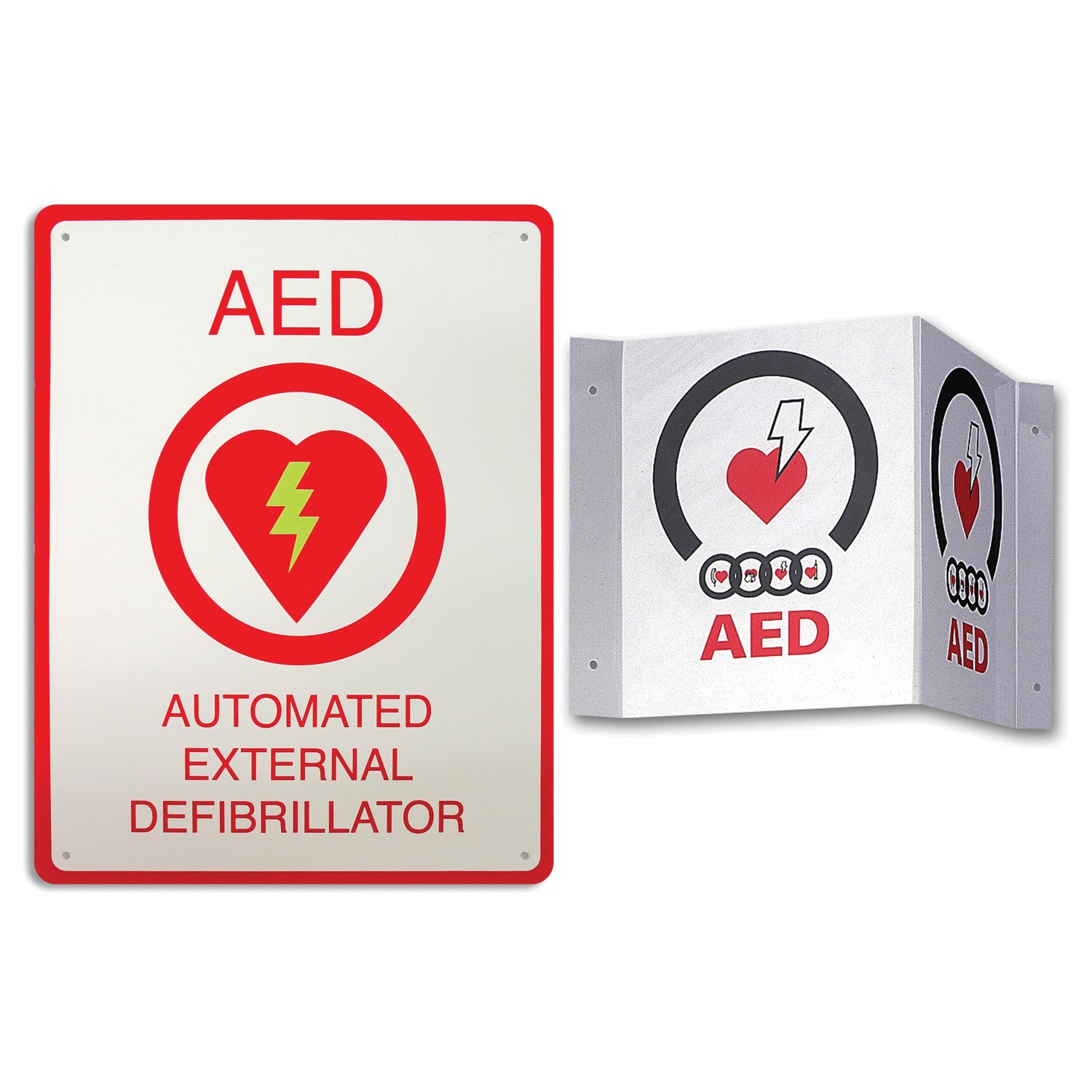 8000-0825 - Zoll Medical - AED Wall Sign Kit, Includes: (1) Flush and (1) 3-D Wall Sign    , kt