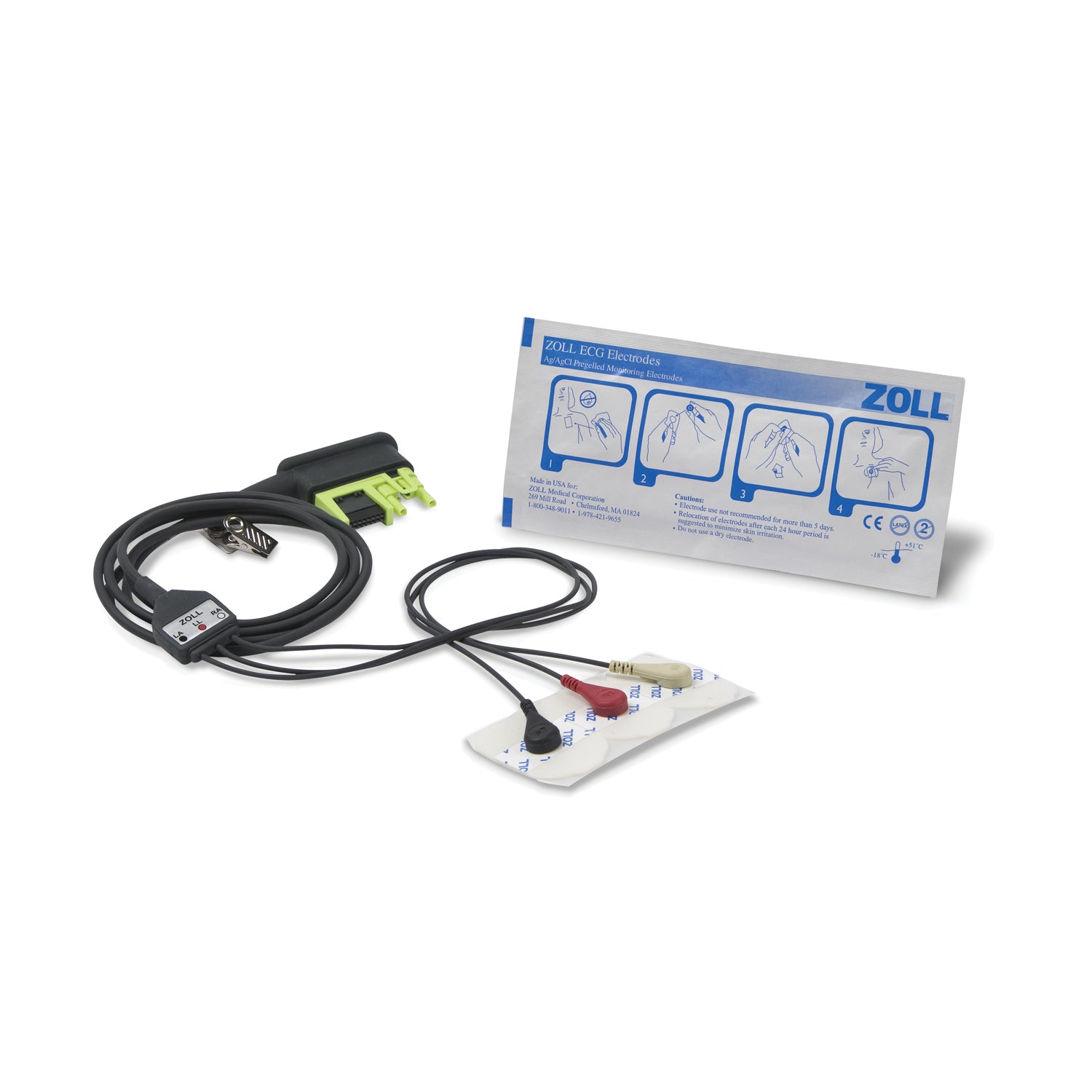 8900-0004 - Zoll Medical - ECG Electrodes, 4/pch, 120 pch/cs    , cs