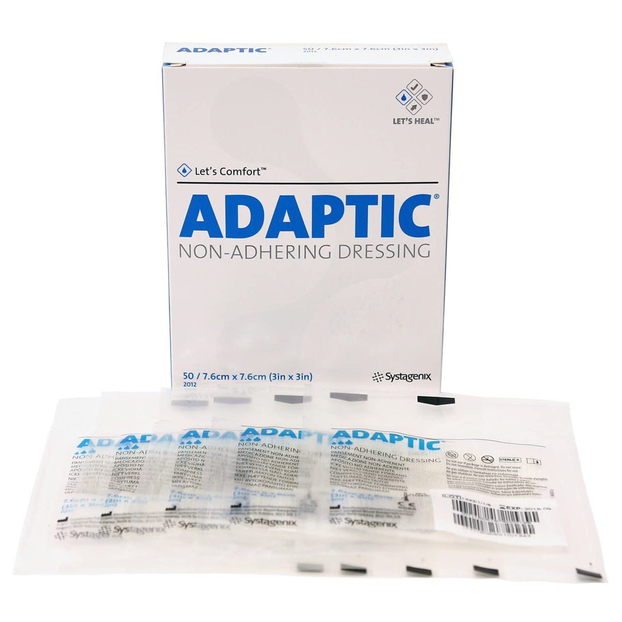 4633 - 3M - 3M Adaptic Oil Emulsion Impregnated Dressing Square 3 X 3 Inch Sterile, 2012, Case of 600, (CS)