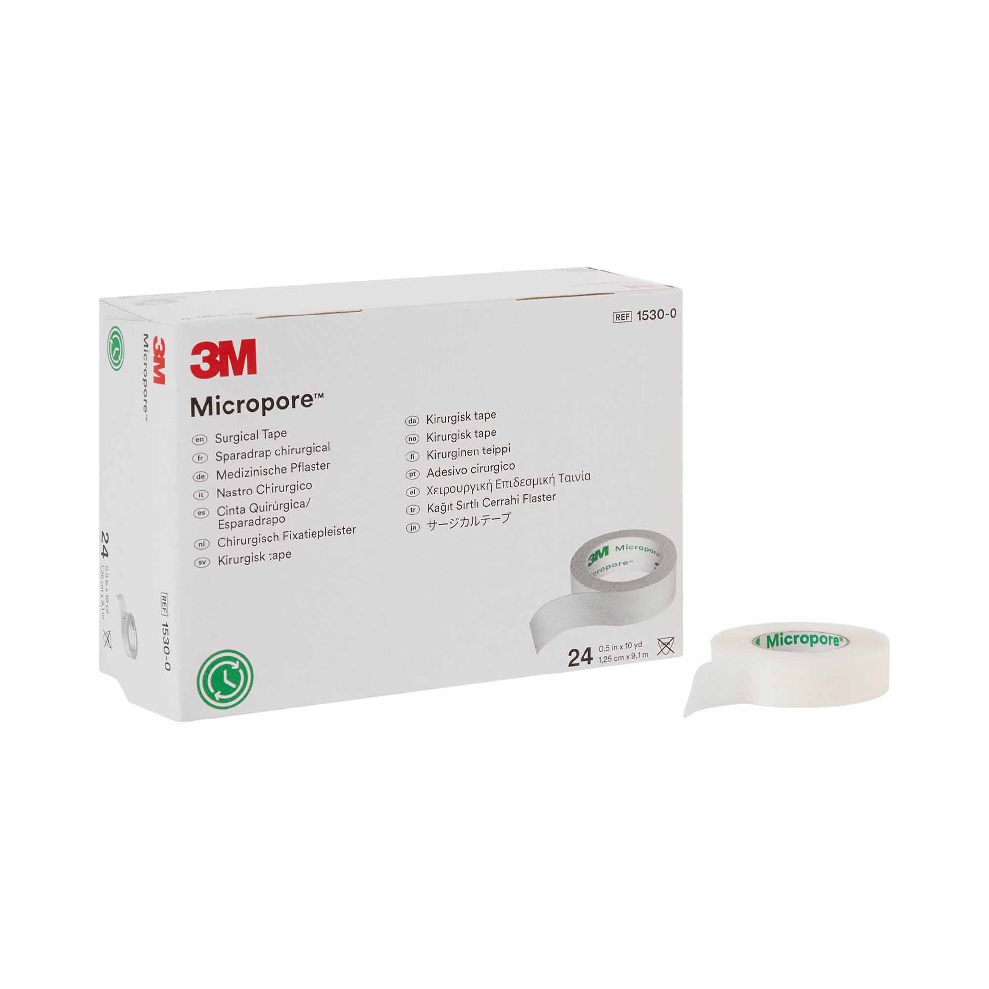 5766 - Micropore - 3M Microfoam Medical Tape White 4 in X 5.5 yd Elastic / Foam, 1528-4, Case of 240, (CS)