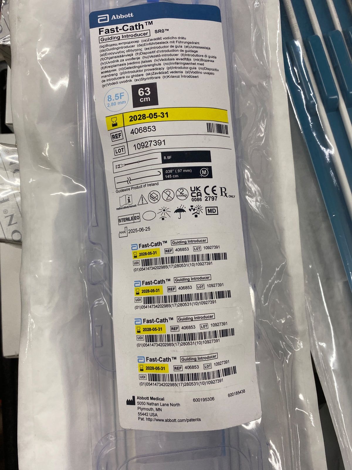 406853 - ABBOTT - Fast-Cath Swartz SR Series Guiding Introducer, 8.5 Fr x 63 cm Sheath Length, (EA/1)