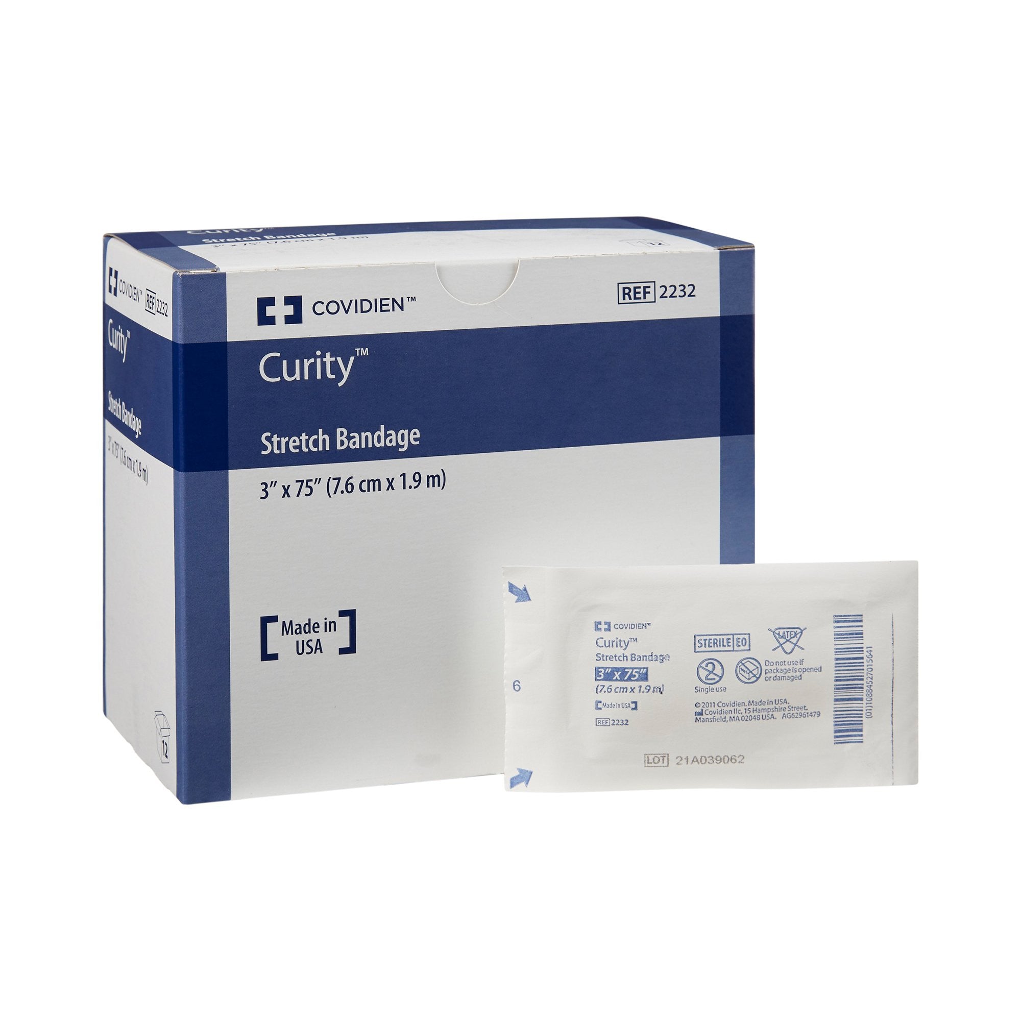 188587 - Curity - Curity Conforming Bandage 3 X 75 Inch 1-Ply Sterile 1 per Pack, 2232-, Case of 96, (CS)