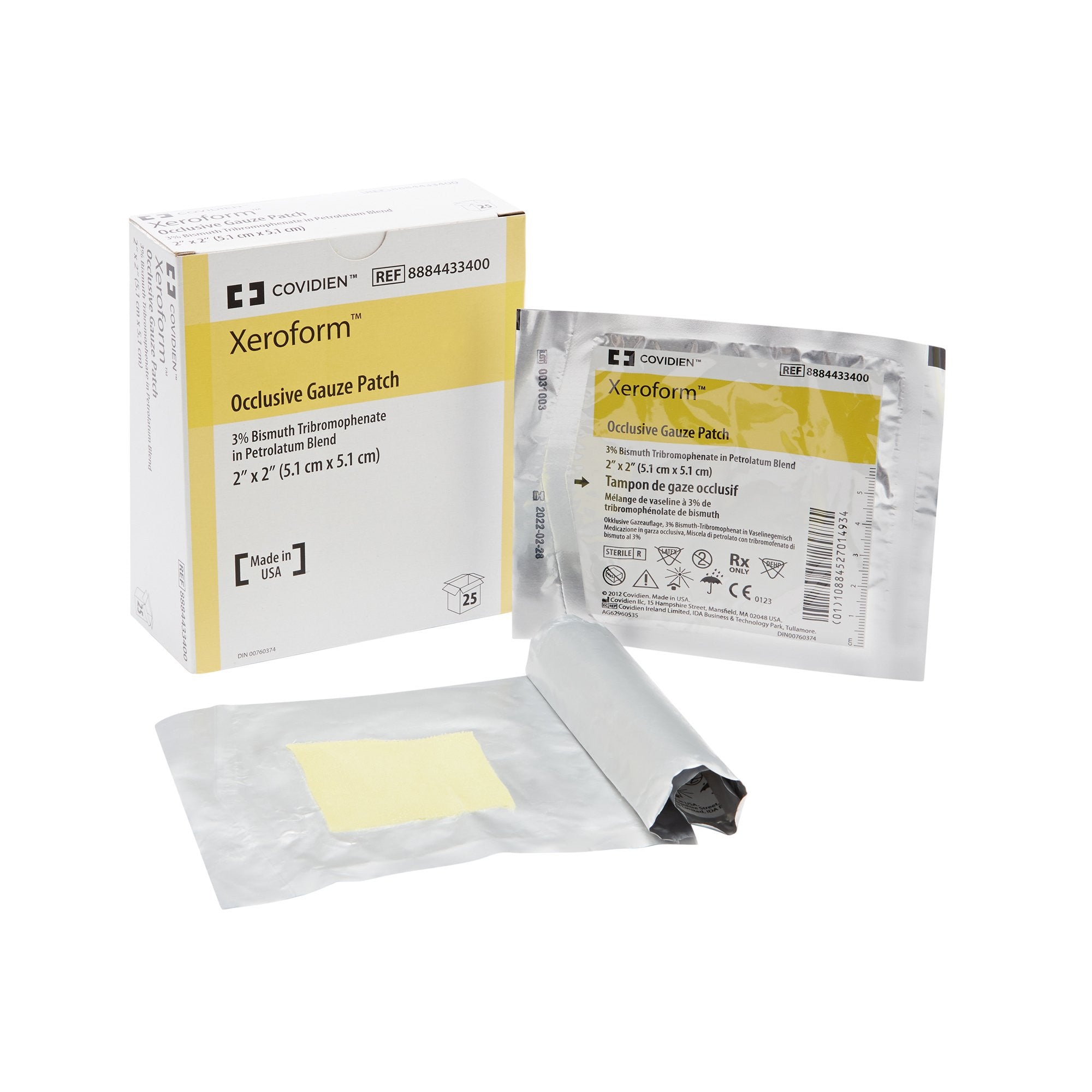 30664 - Xeroform - Xeroform Occlusive Xeroform Petrolatum Impregnated Dressing Square 2 X 2 in Sterile, Case of 150, (CS)