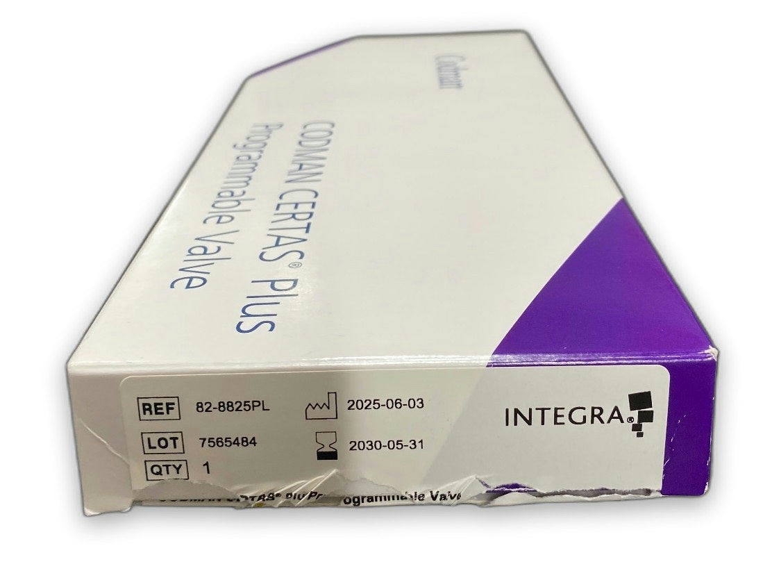 82-8825PL - INTEGRA - CODMAN® CERTAS® Plus Programmable Valve Right Angle Valve with SIPHONGUARD® and Accessories, (BX/1)