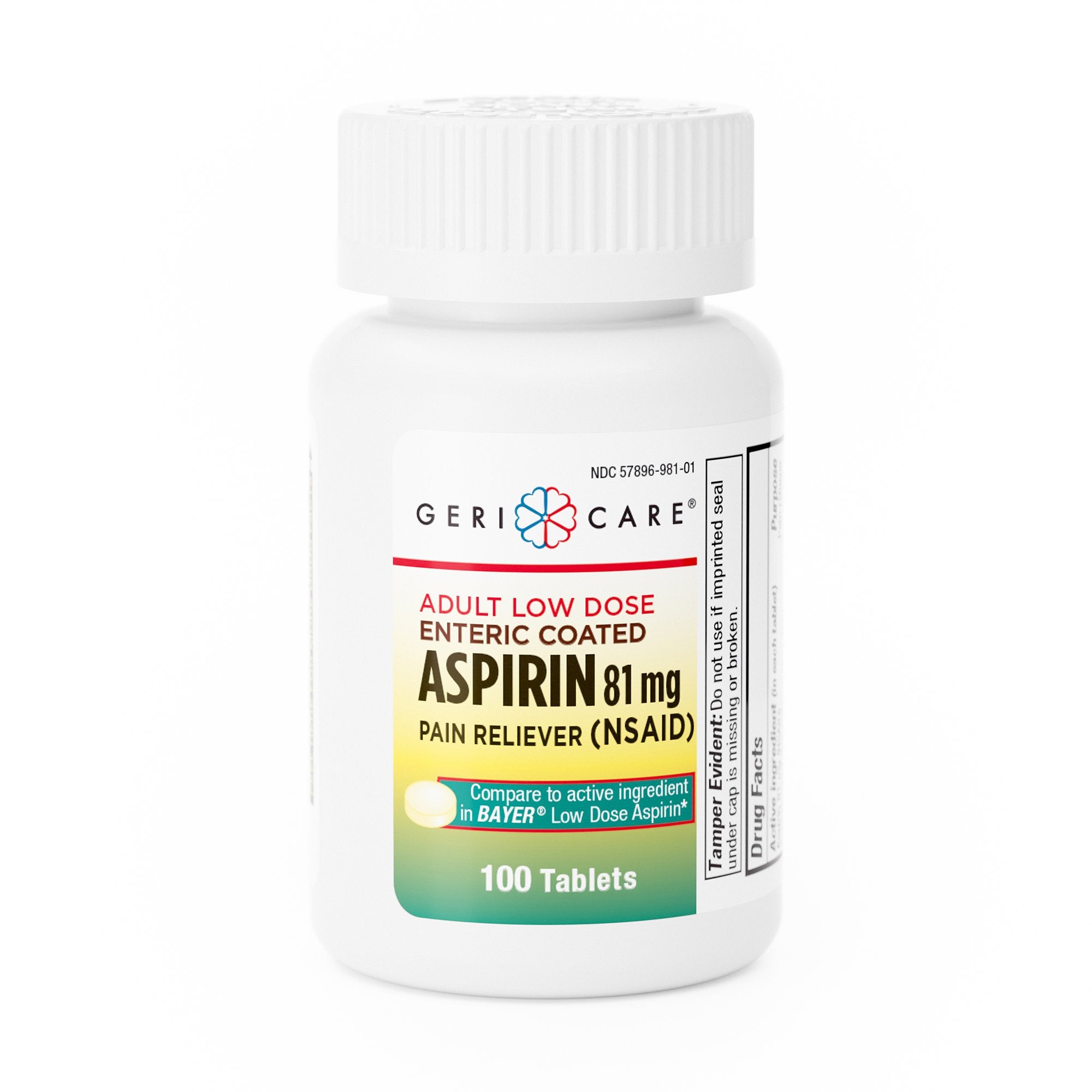 1043632 - McKesson - McKesson Pain Relief Tablet, Aspirin 81 mg Strength, 12 Bottles, Case of 12, (CS)
