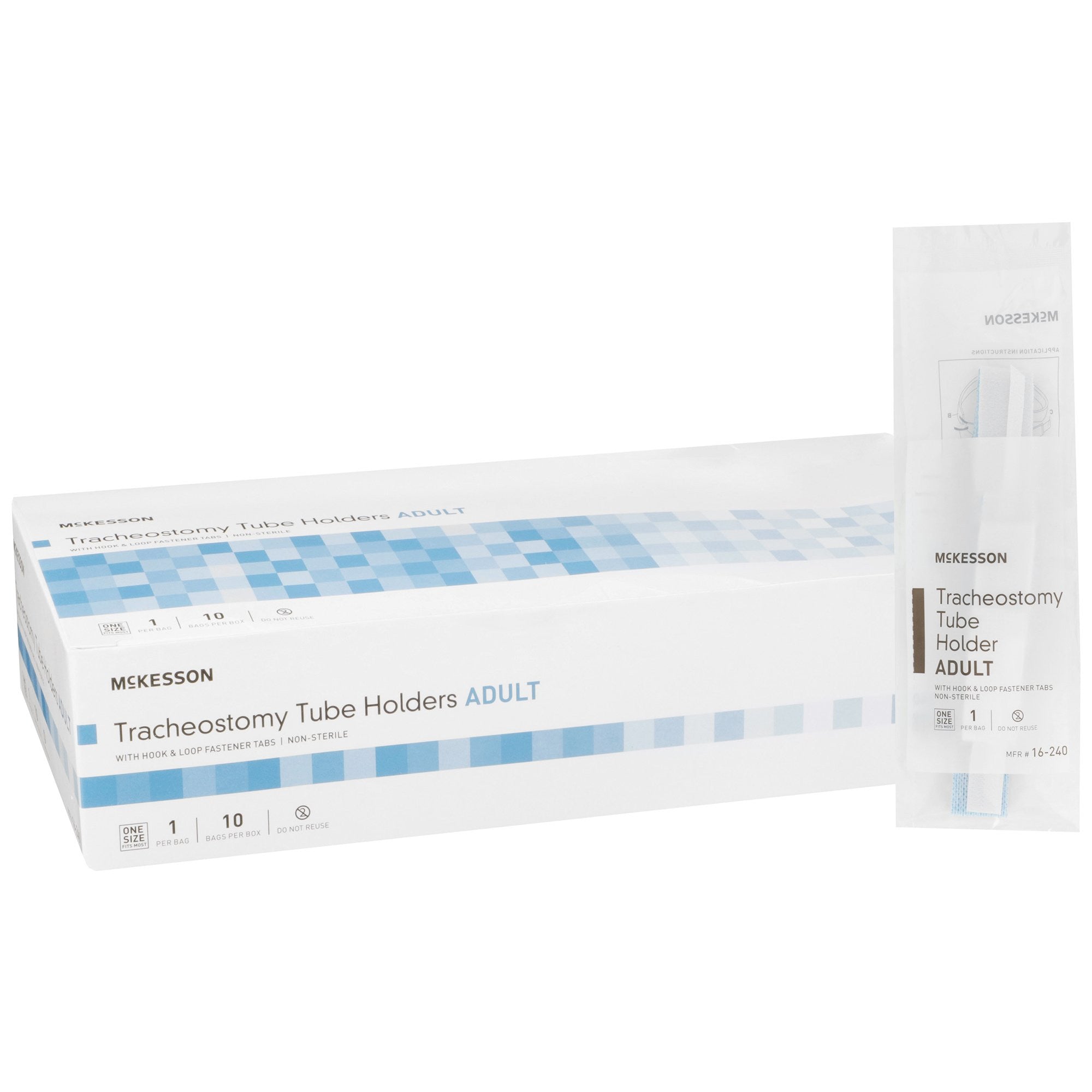 512425 - McKesson - McKesson Tracheostomy Tube Holder 1 X 16-3/4 Inch Adult, 16-240, Case of 100, (CS)