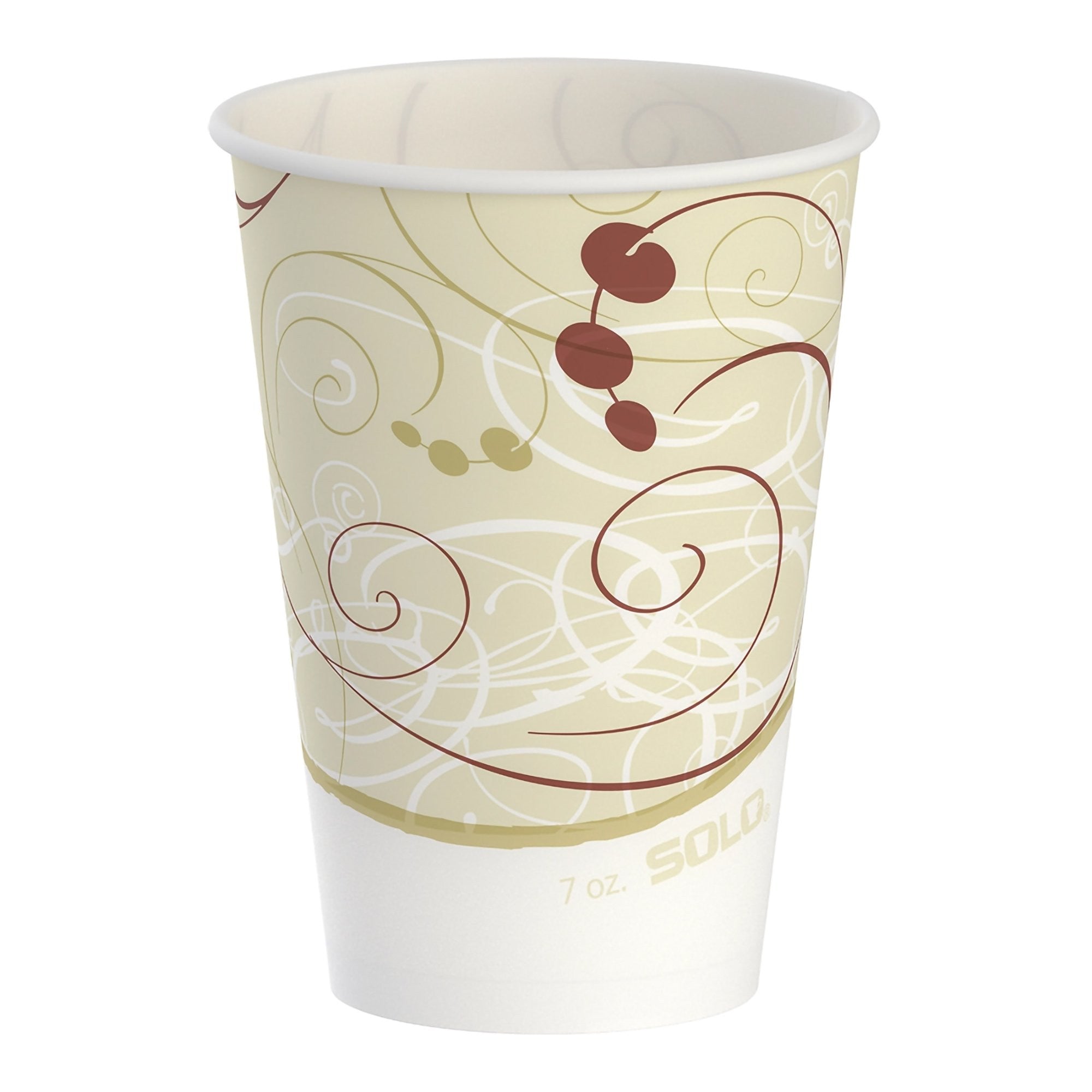 972476 - Solo - Solo 7 oz Wax Coated Paper Drinking Cup Symphony Print, R7N-J8000, Case of 2000, (CS)